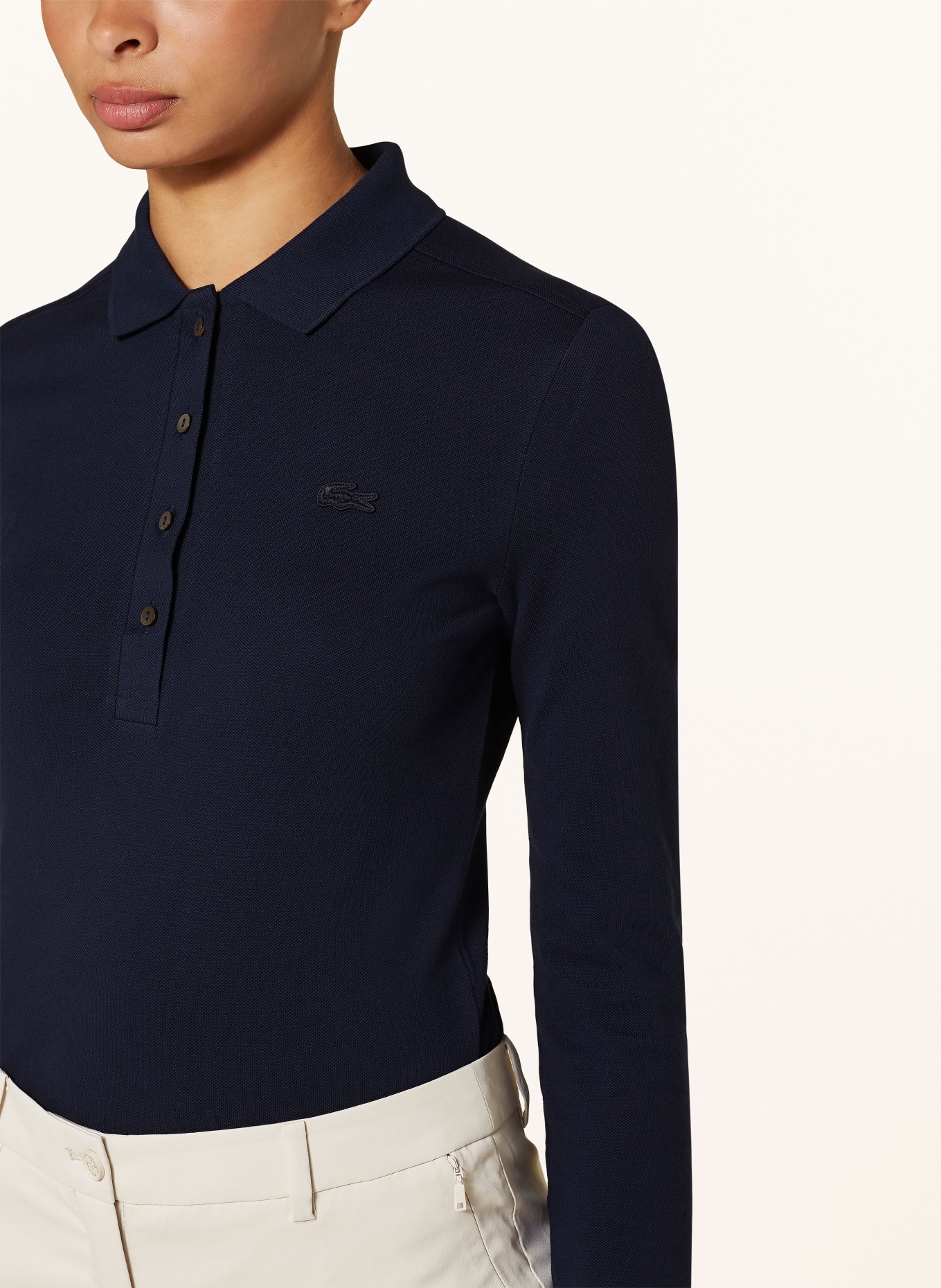 LACOSTE Piqué poloshirt: DONKERBLAUW