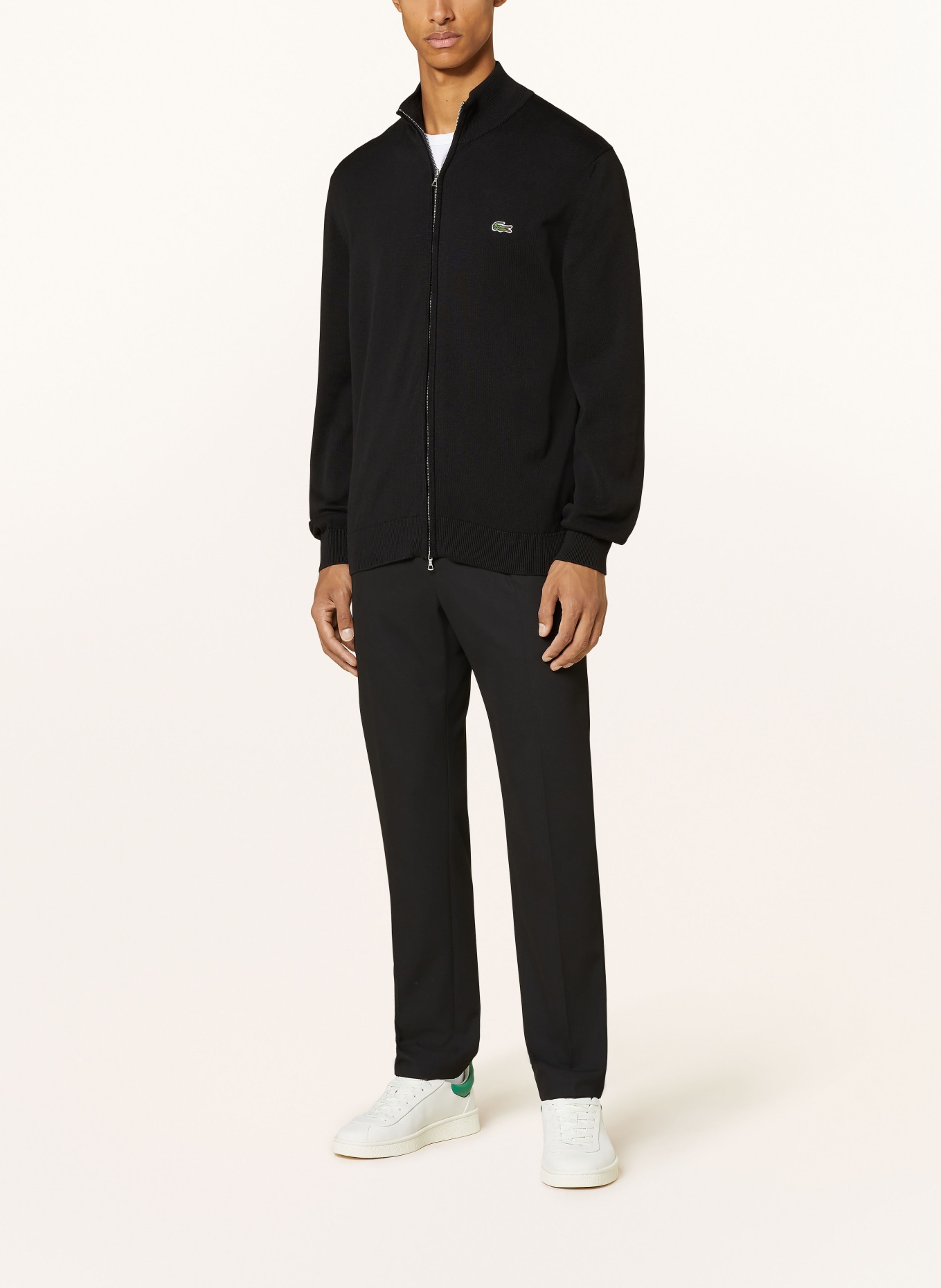 LACOSTE vest: ZWART