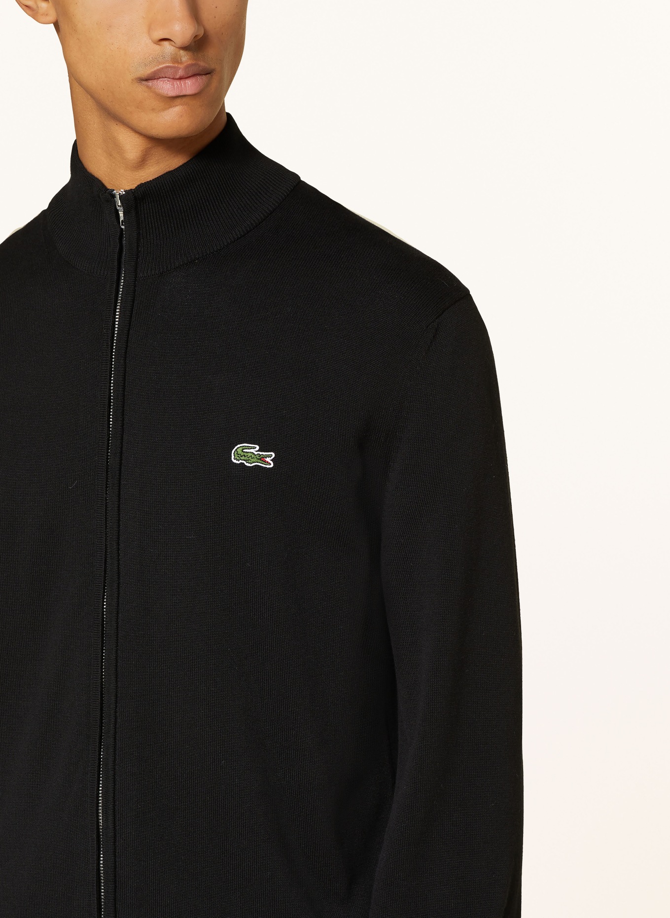 LACOSTE vest: ZWART