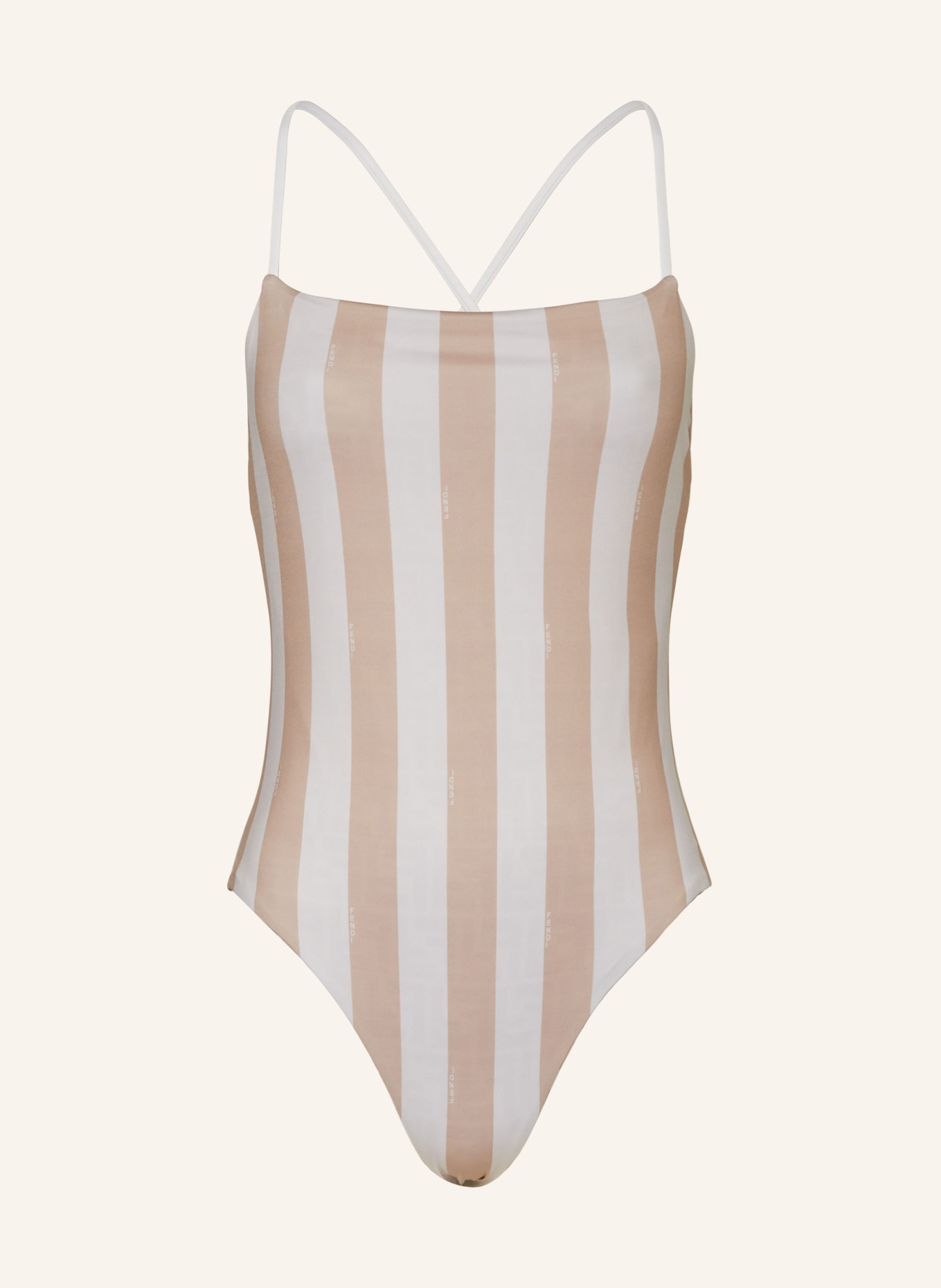 FENDI Reversible swimsuit in beige light brown