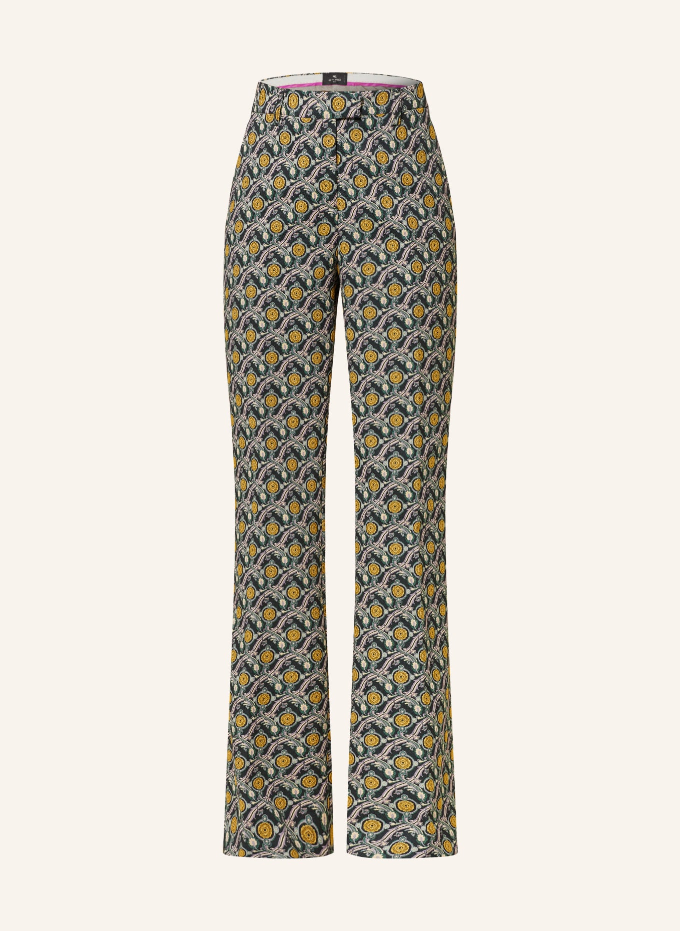 ETRO Hose: SCHWARZ / GRÜN / LILA