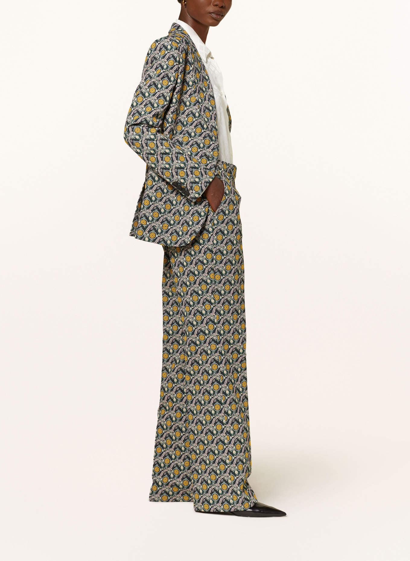 ETRO Hose: SCHWARZ / GRÜN / LILA