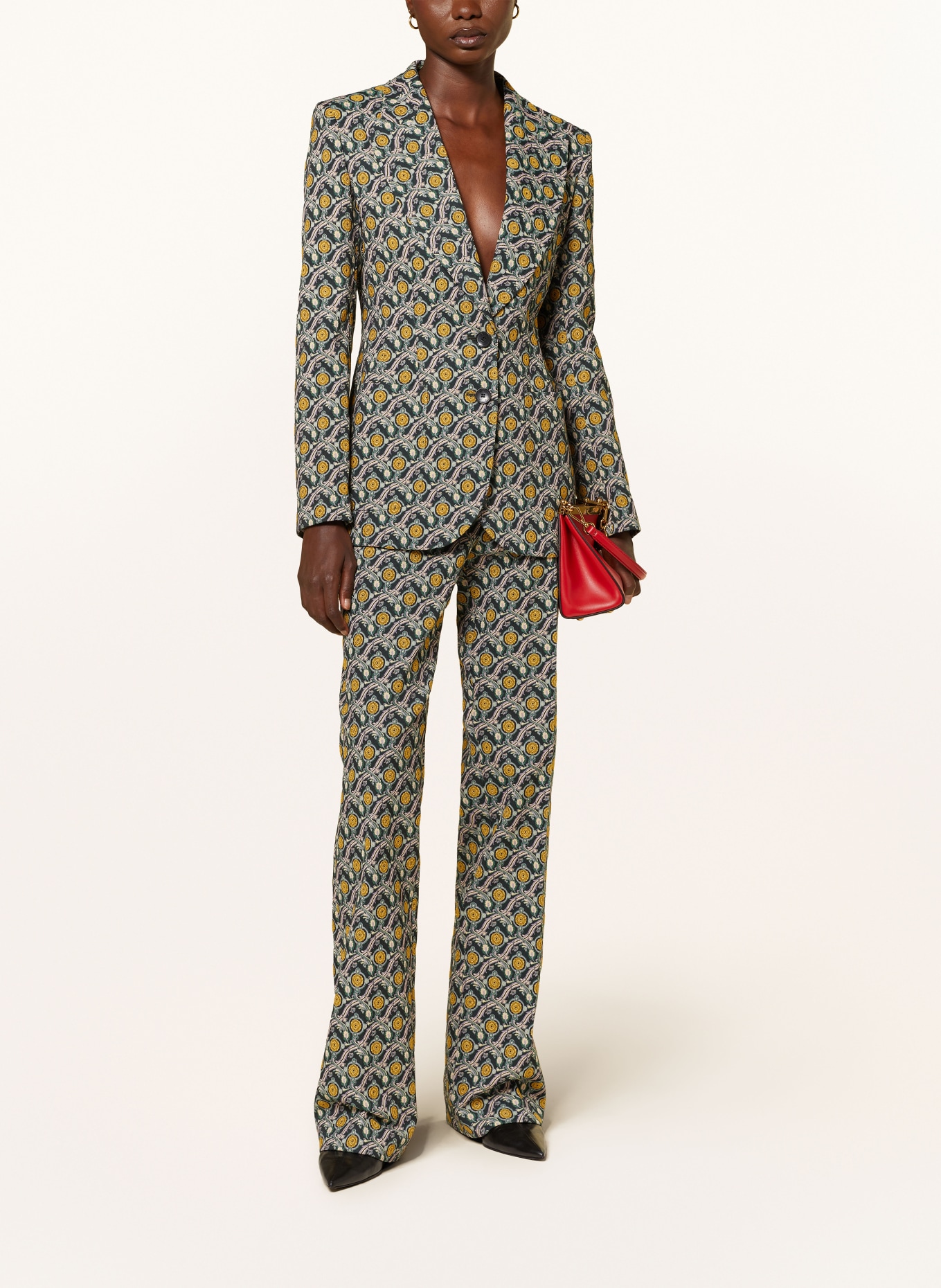 ETRO Blazer: DARK GREEN / PURPLE / DARK YELLOW