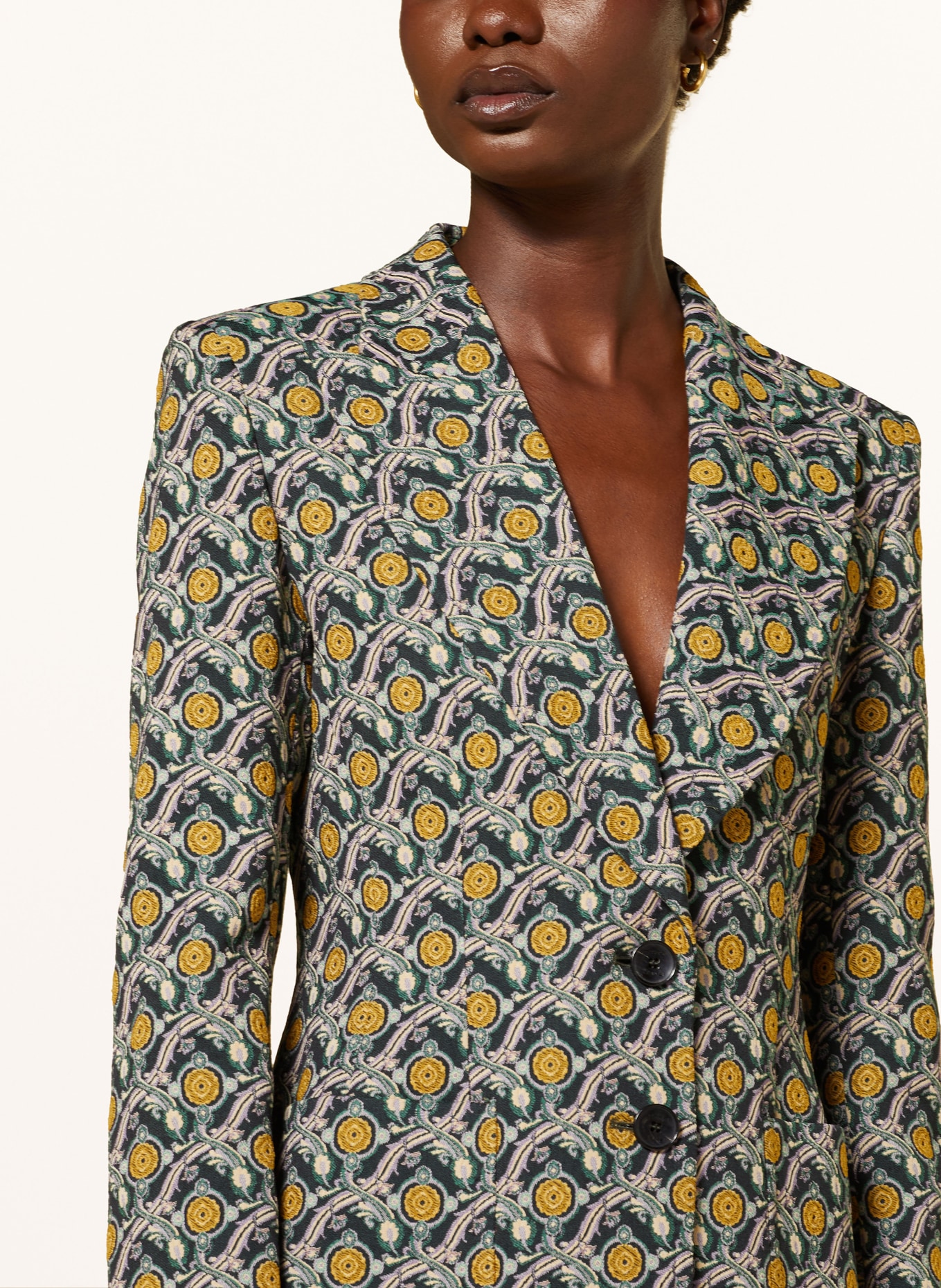 ETRO Blazer: DARK GREEN / PURPLE / DARK YELLOW