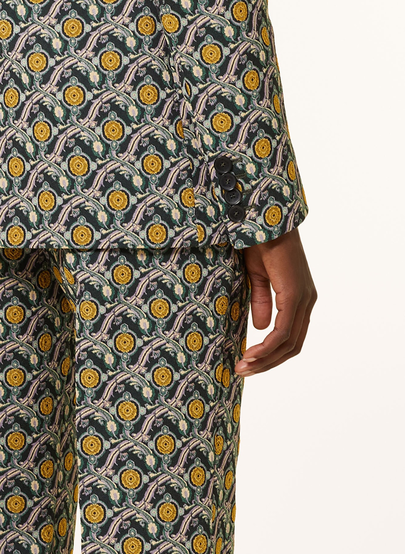 ETRO Blazer: DARK GREEN / PURPLE / DARK YELLOW