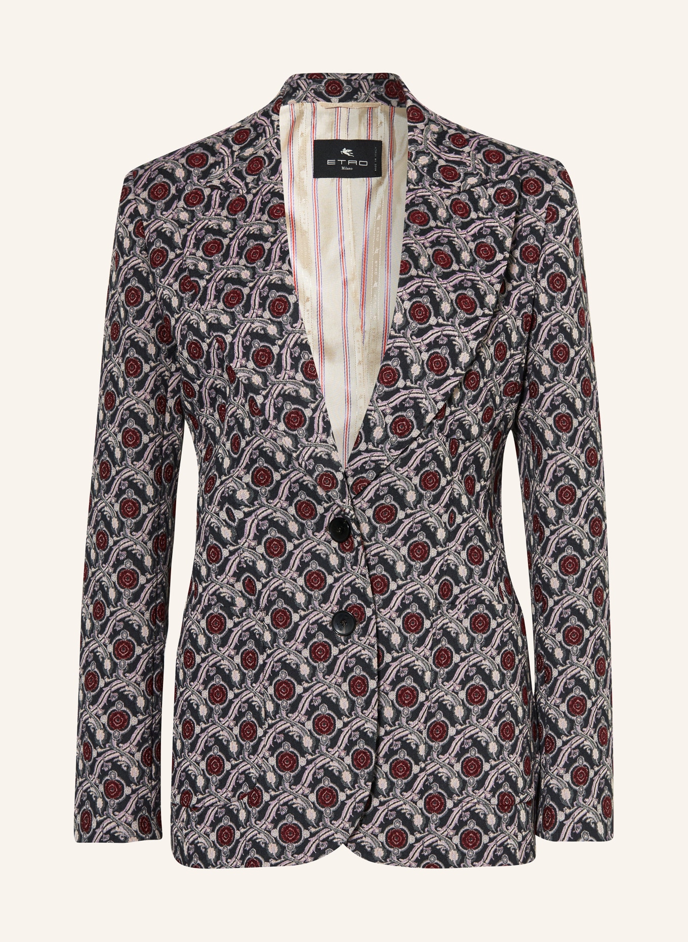 ETRO blazer: DONKERBLAUW / DONKERROOD / LICHTPAARS