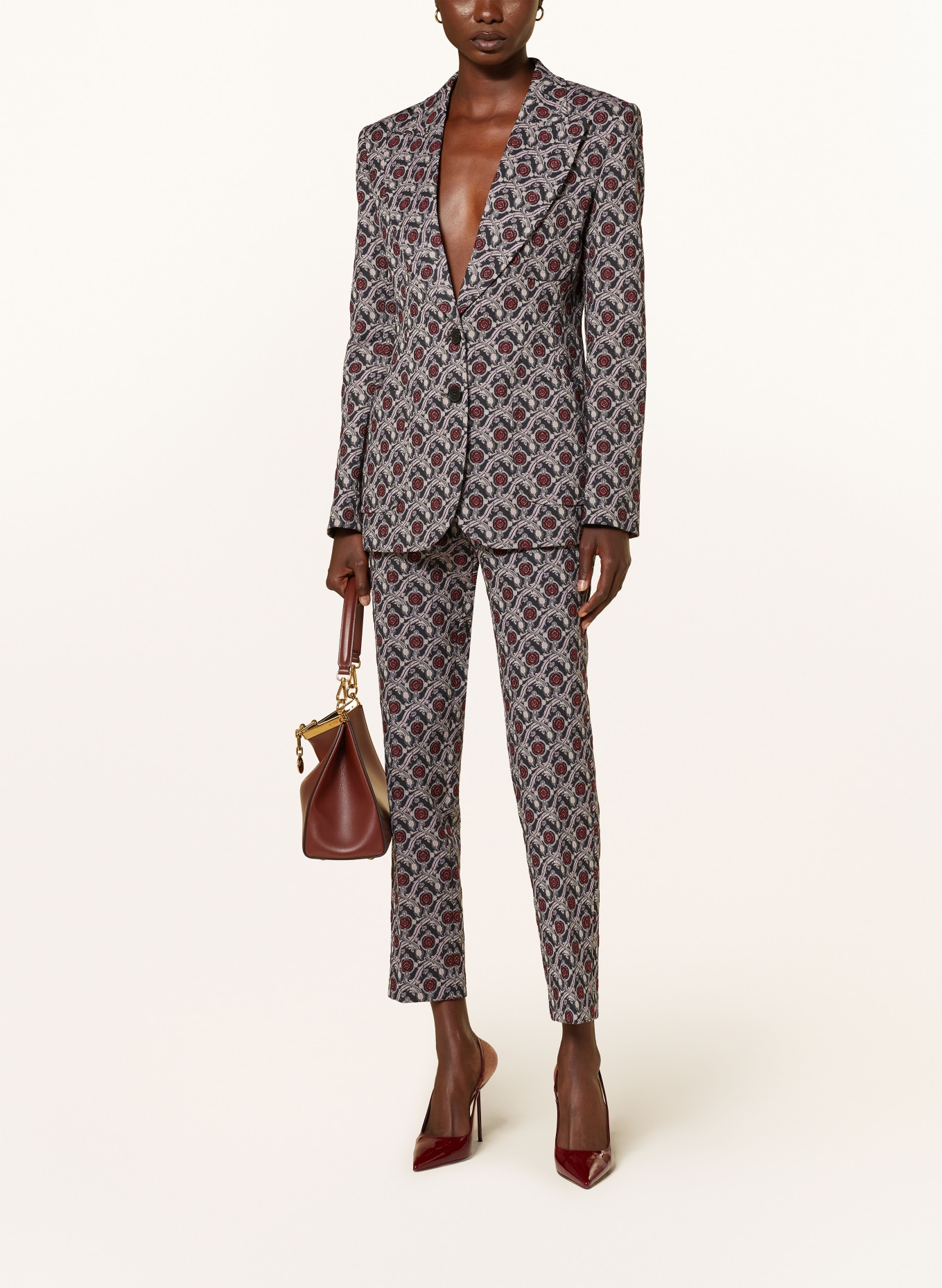 ETRO blazer: DONKERBLAUW / DONKERROOD / LICHTPAARS