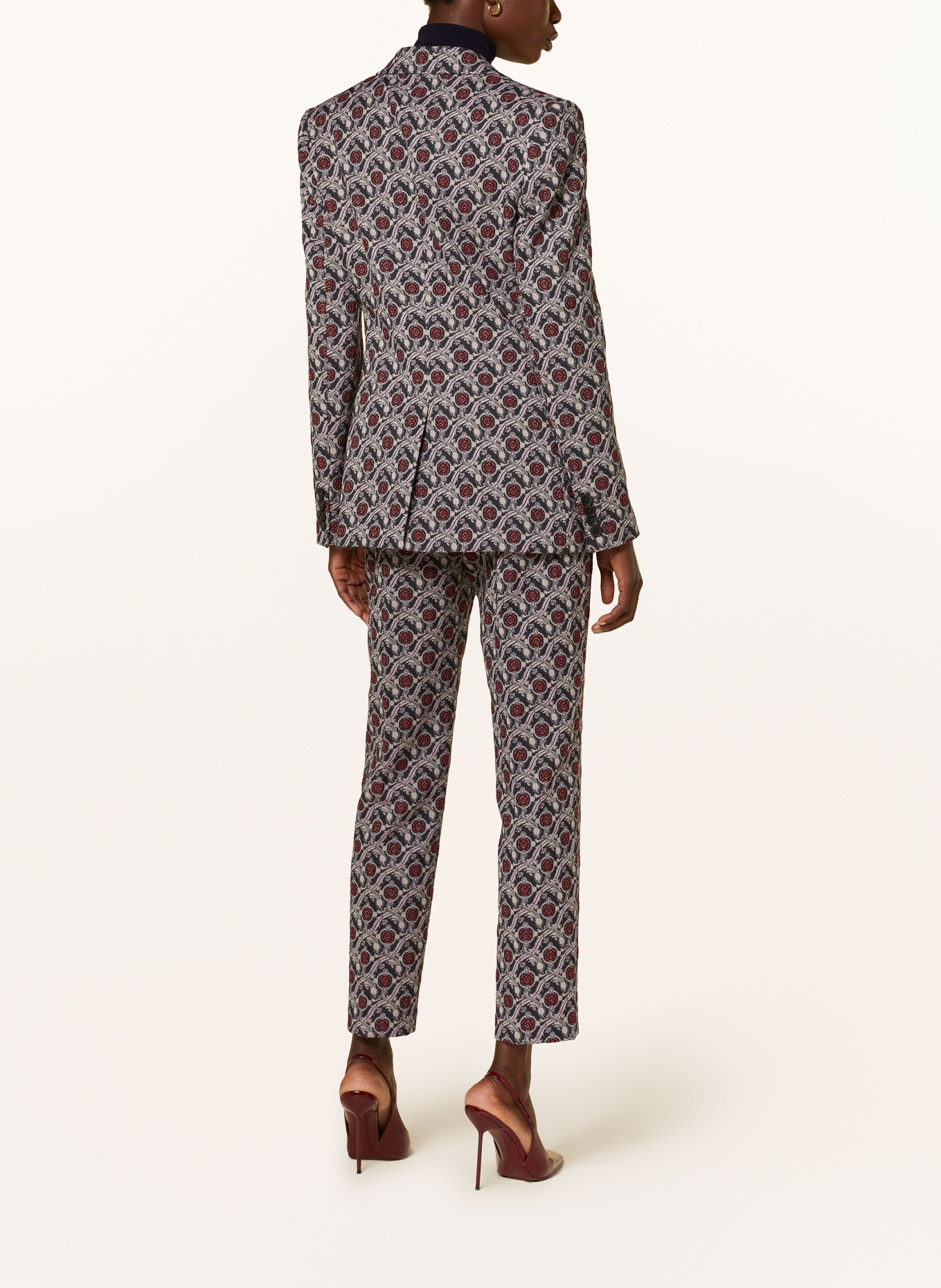 ETRO blazer: DONKERBLAUW / DONKERROOD / LICHTPAARS