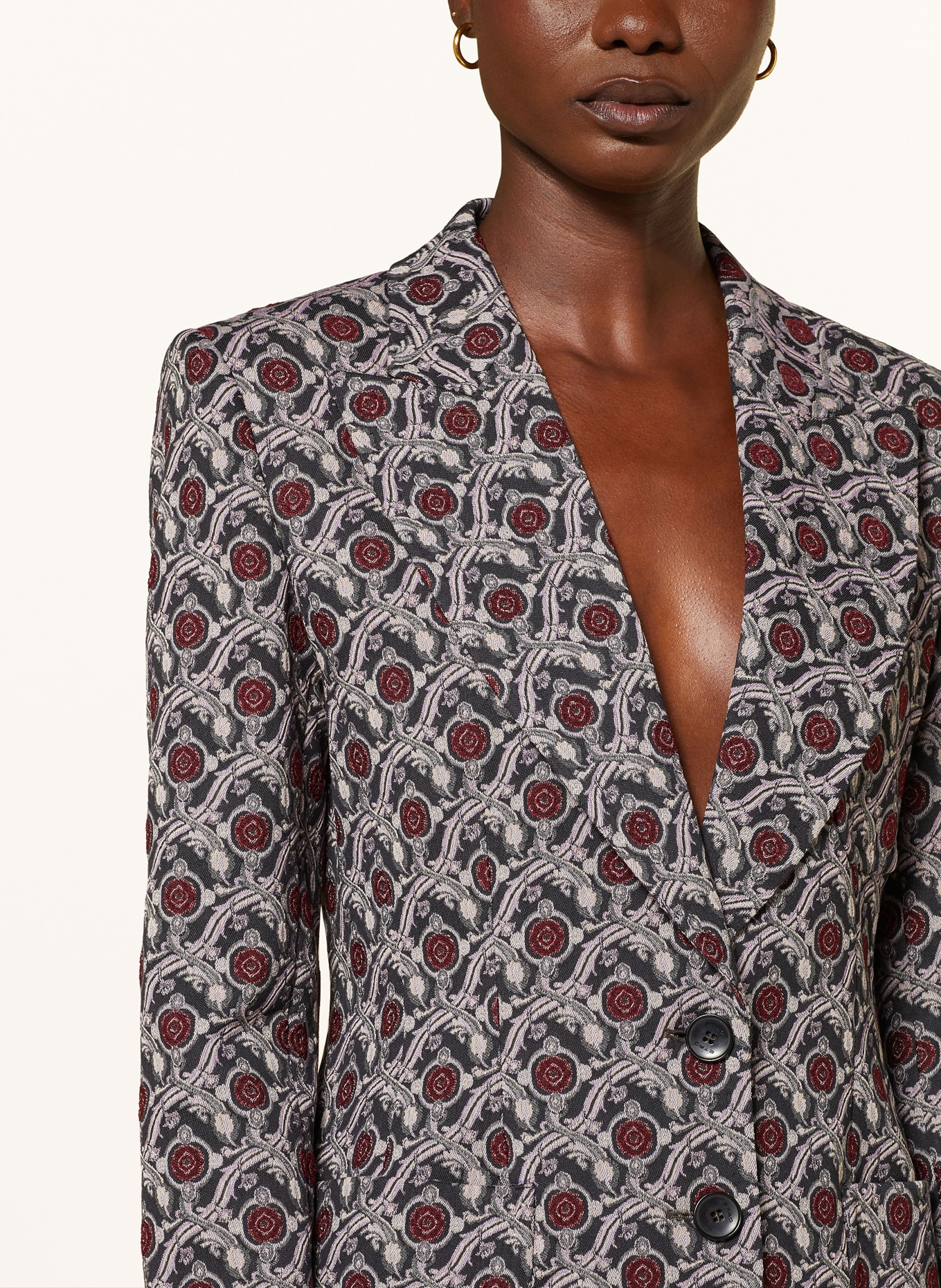 ETRO blazer: DONKERBLAUW / DONKERROOD / LICHTPAARS