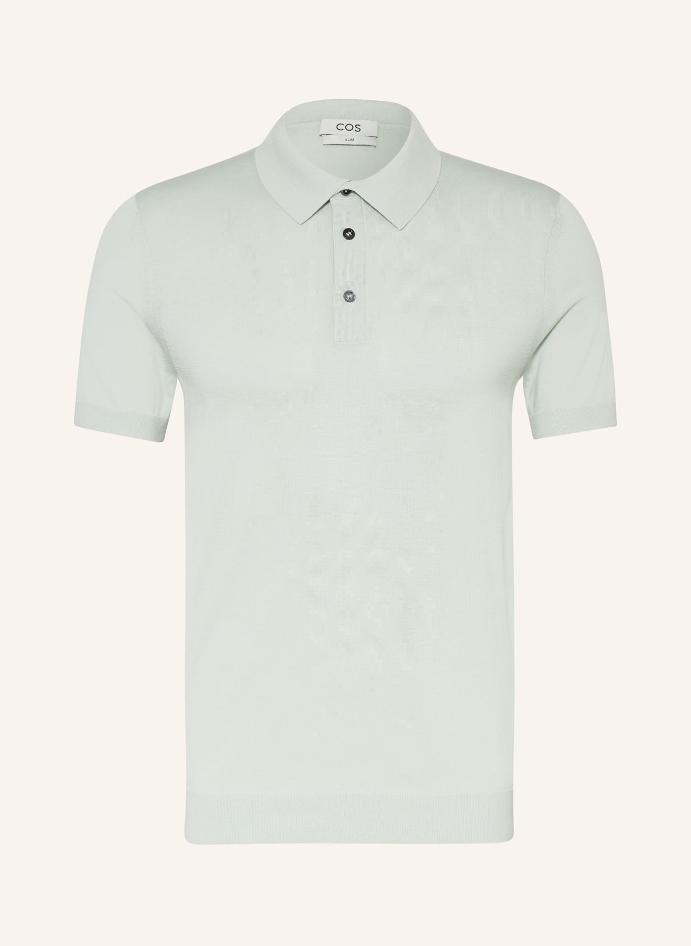 COS Poloshirt Slim Fit mit Seide, Farbe: HELLGRÜN (Bild 1)