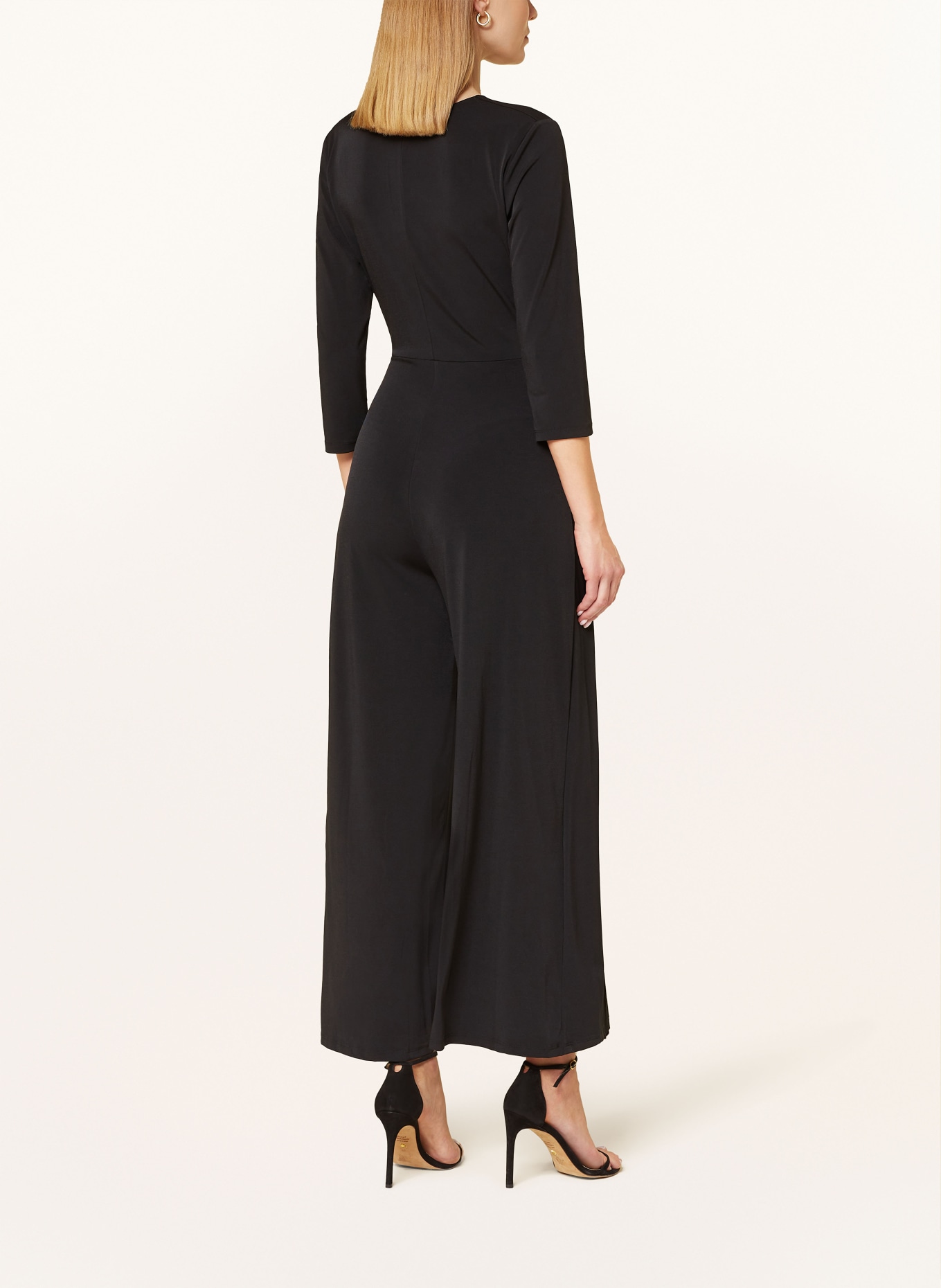 CARTOON Combinaison-salopette effet cache-cœur à manches 3/4: NOIR