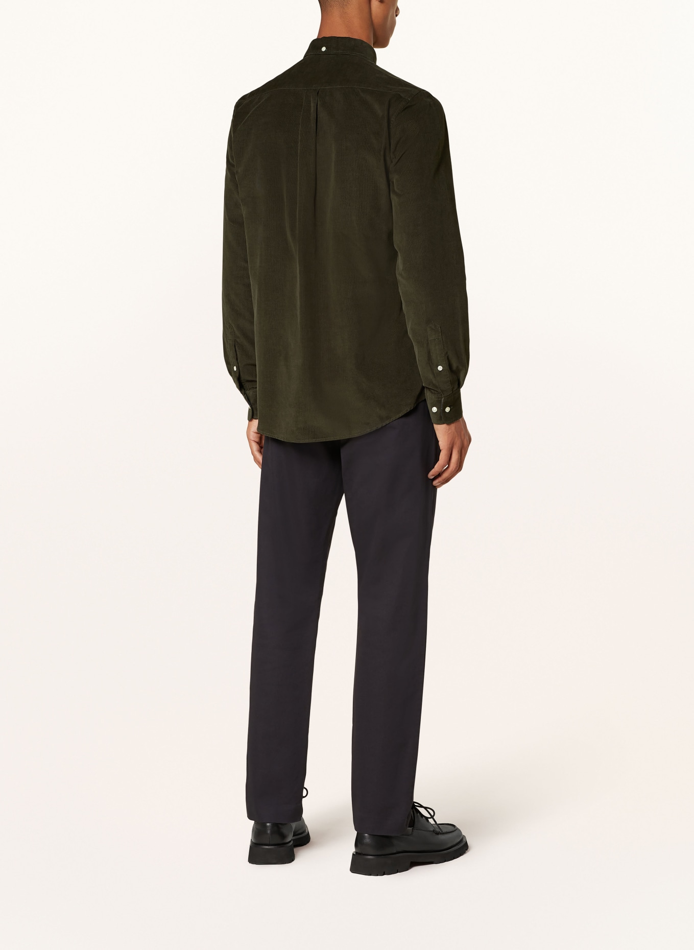 Barbour Corduroy shirt RAMSEY Tailored Fit, Color: DARK GREEN (Image 3)