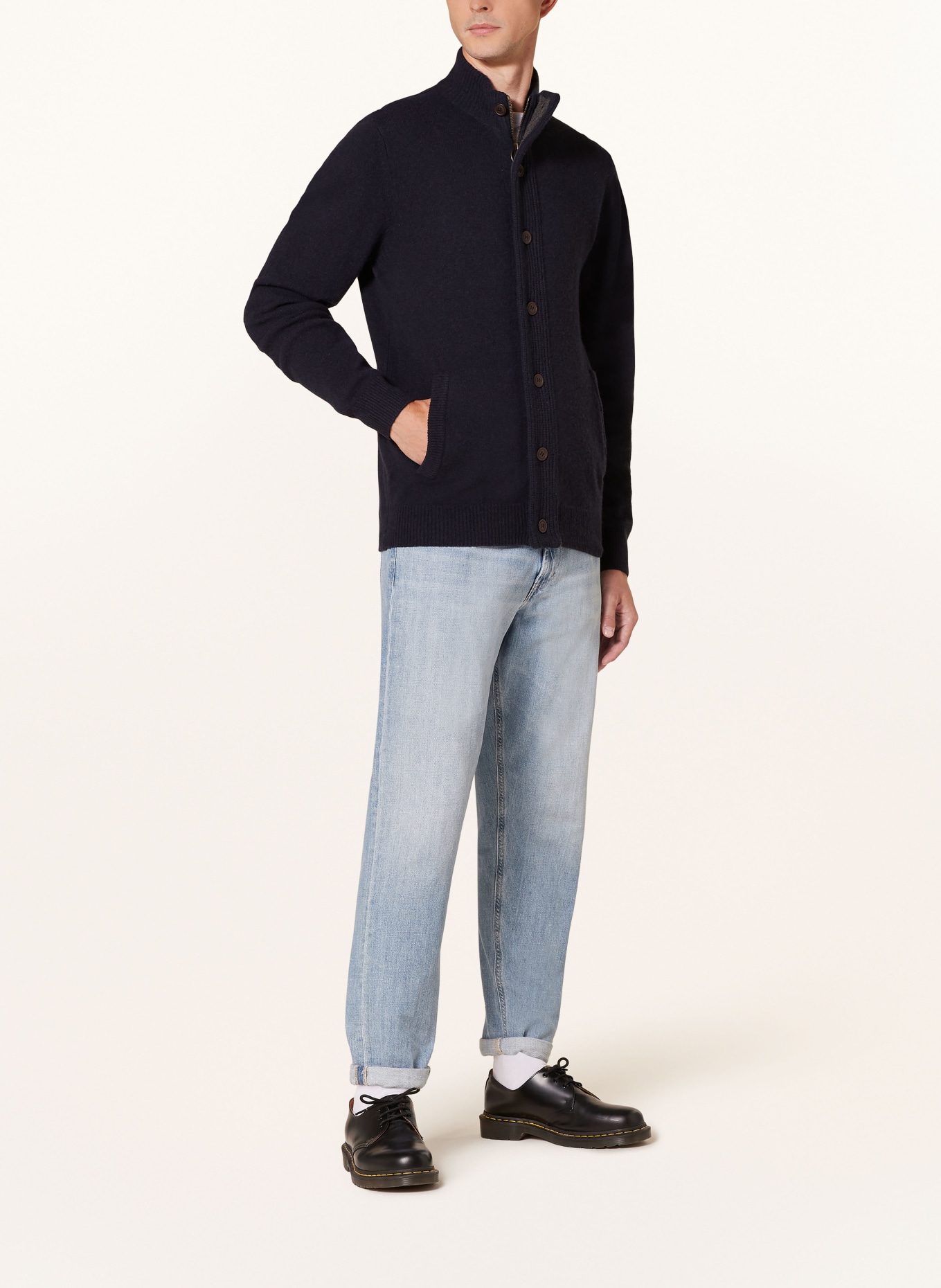 Barbour Strickjacke ESSENTIAL: DUNKELBLAU