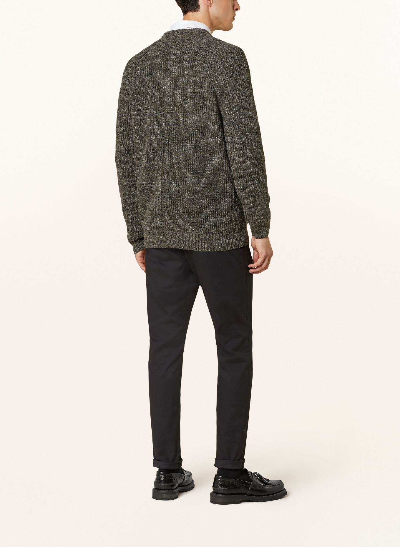 Barbour Pullover HORSEFORD: OLIV/ GRAU/ HELLGRAU