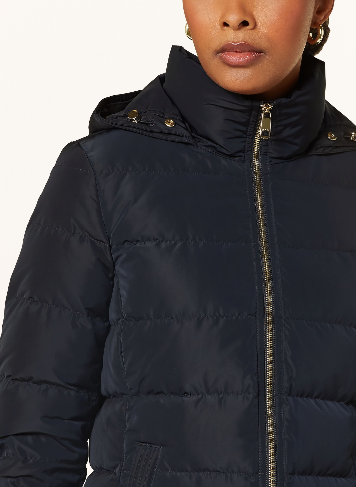 TOMMY HILFIGER Daunenmantel HERITAGE DOWN TYRA mit abnehmbarem Kunstpelz: DUNKELBLAU