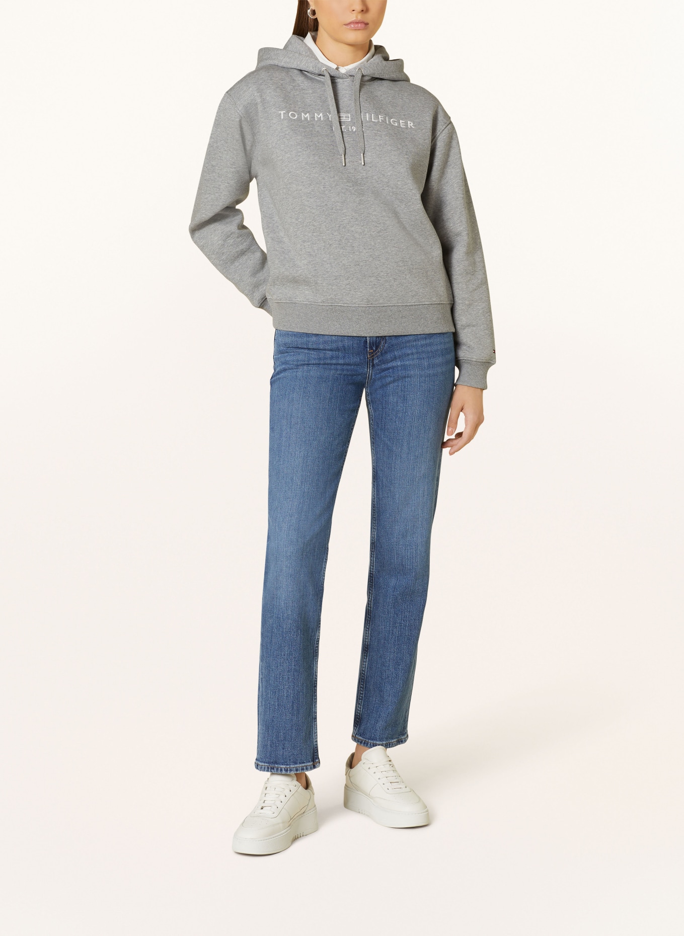 TOMMY HILFIGER Hoodie: GRAU