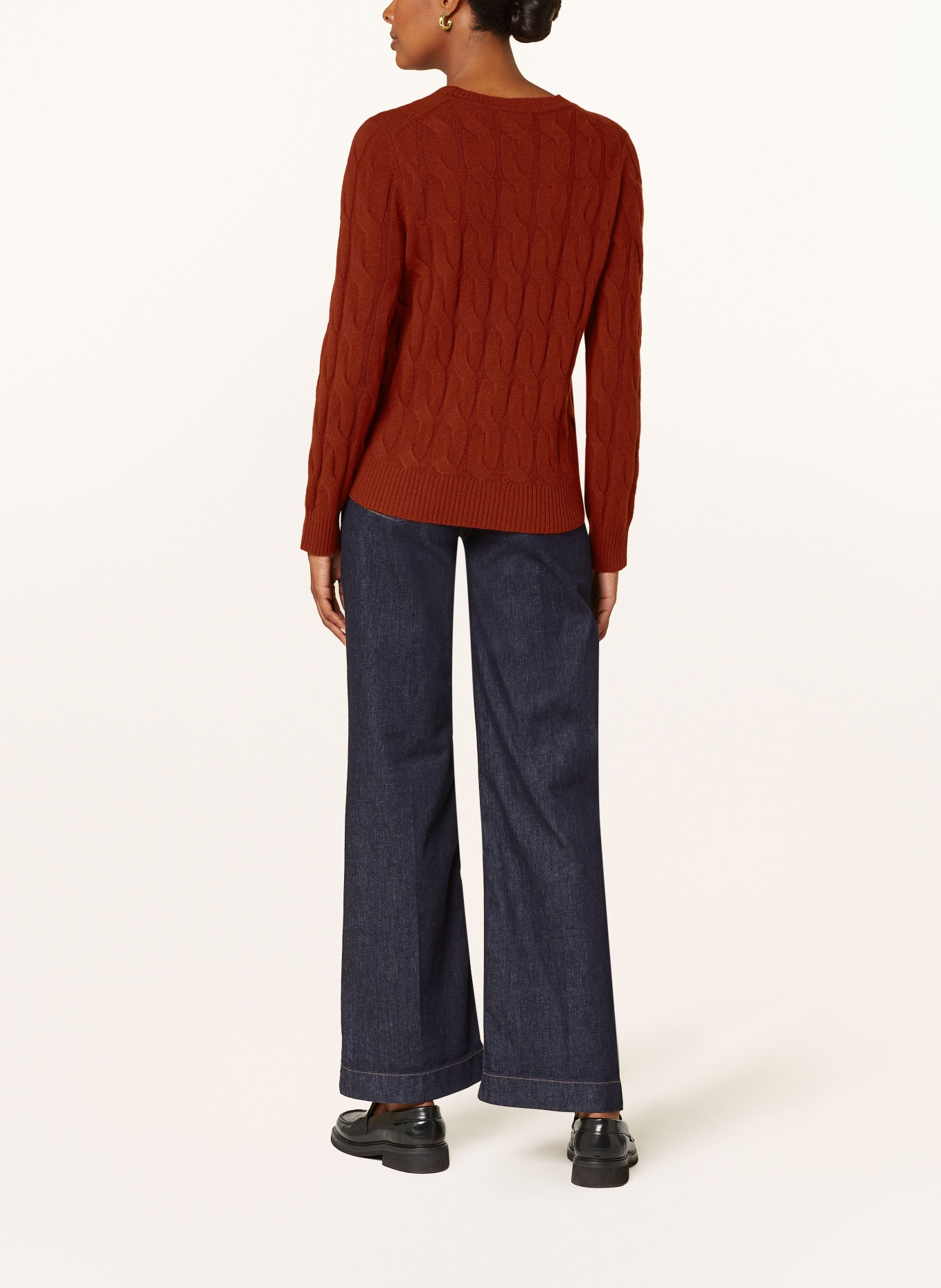 TOMMY HILFIGER Pullover: DUNKELORANGE