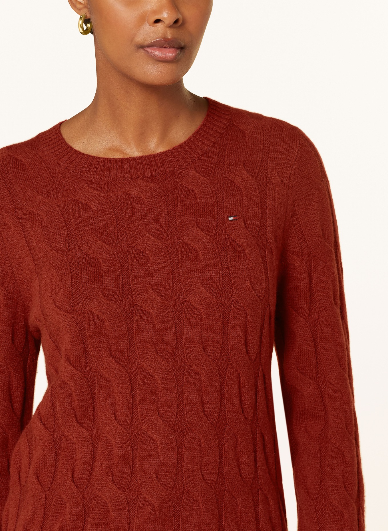 TOMMY HILFIGER Pullover: DUNKELORANGE