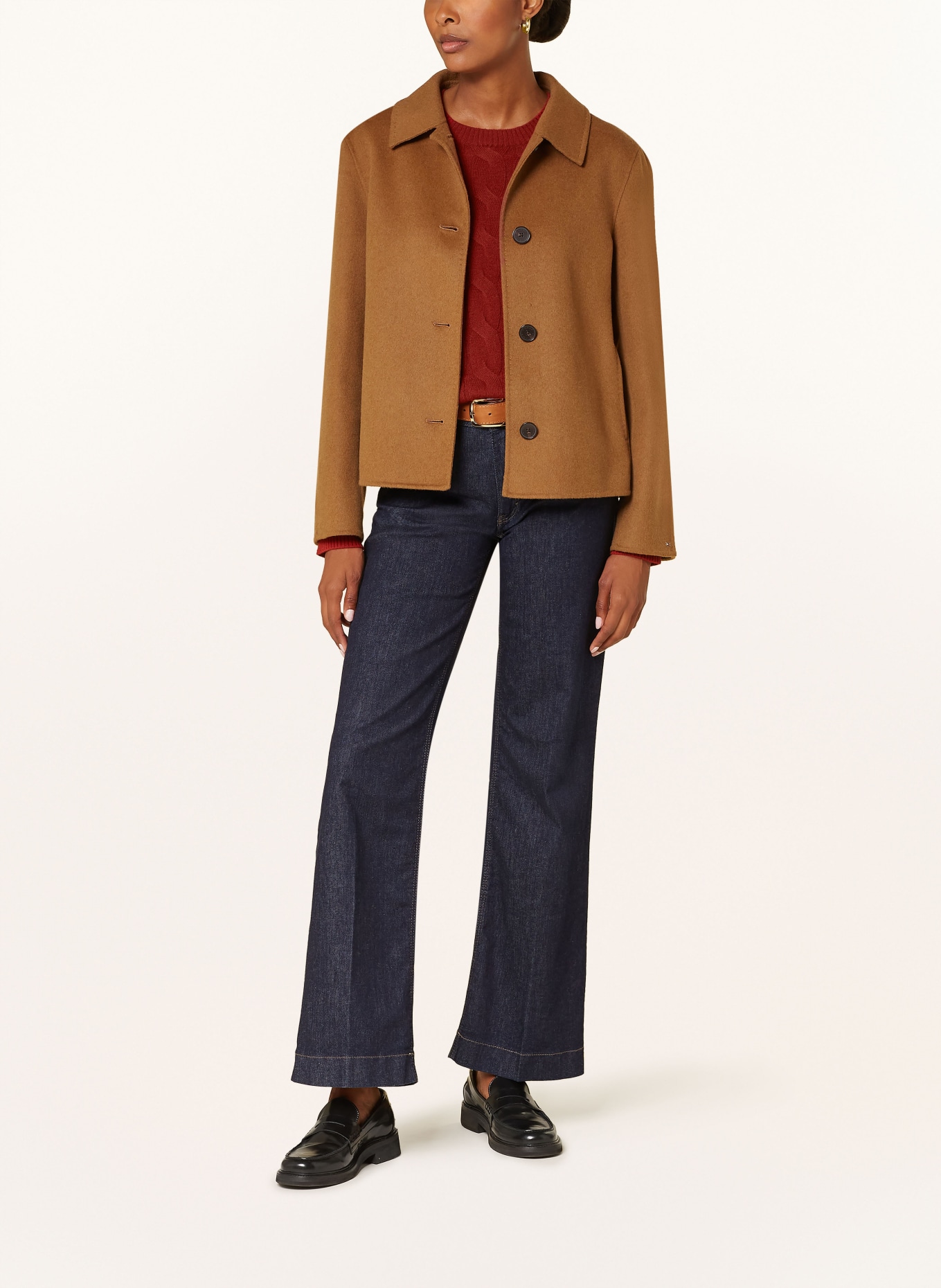 TOMMY HILFIGER Pullover: DUNKELORANGE