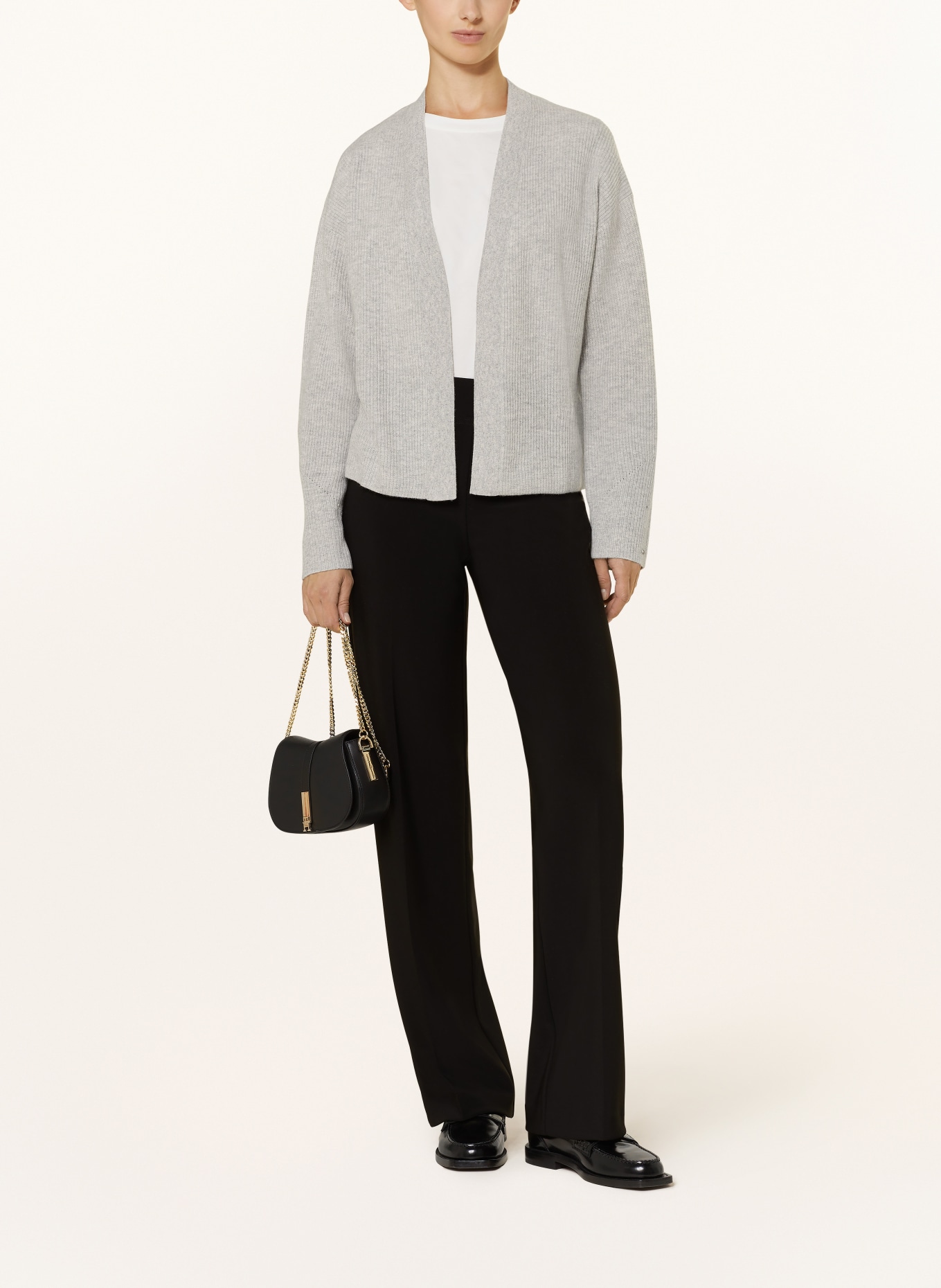 TOMMY HILFIGER Knit cardigan: LIGHT GRAY