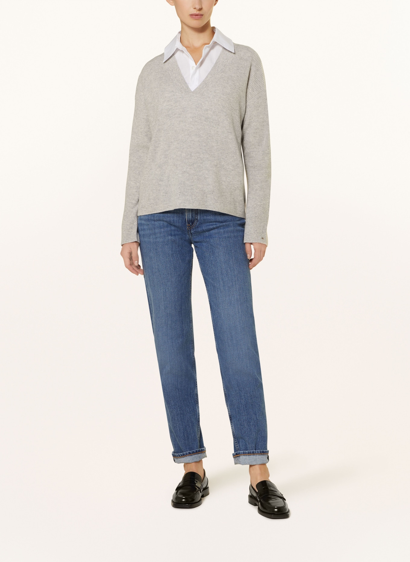 TOMMY HILFIGER Pullover: HELLGRAU