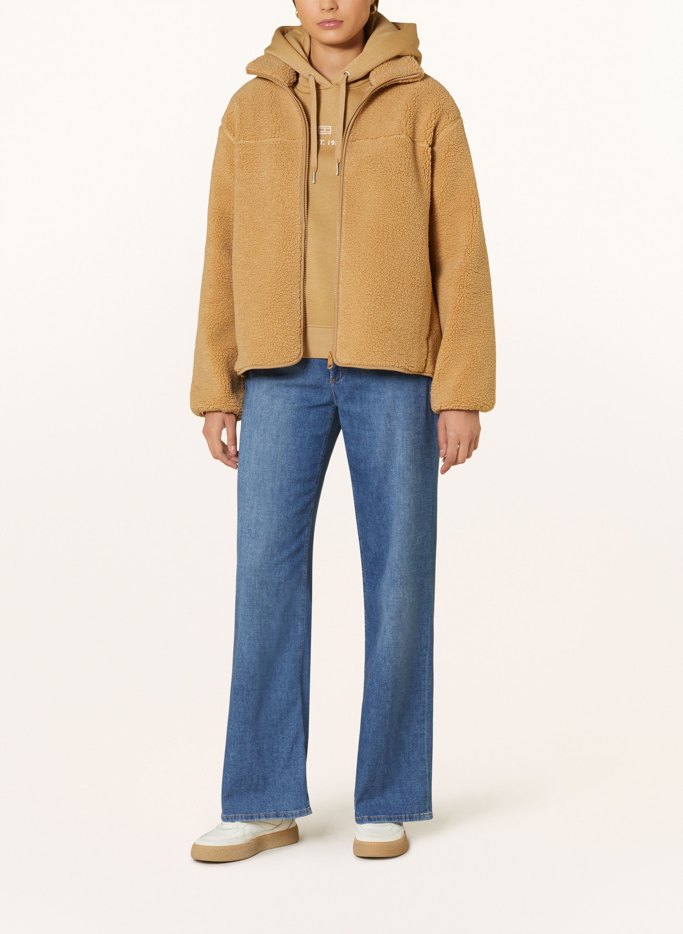 TOMMY HILFIGER Teddyfell-Jacke: BEIGE