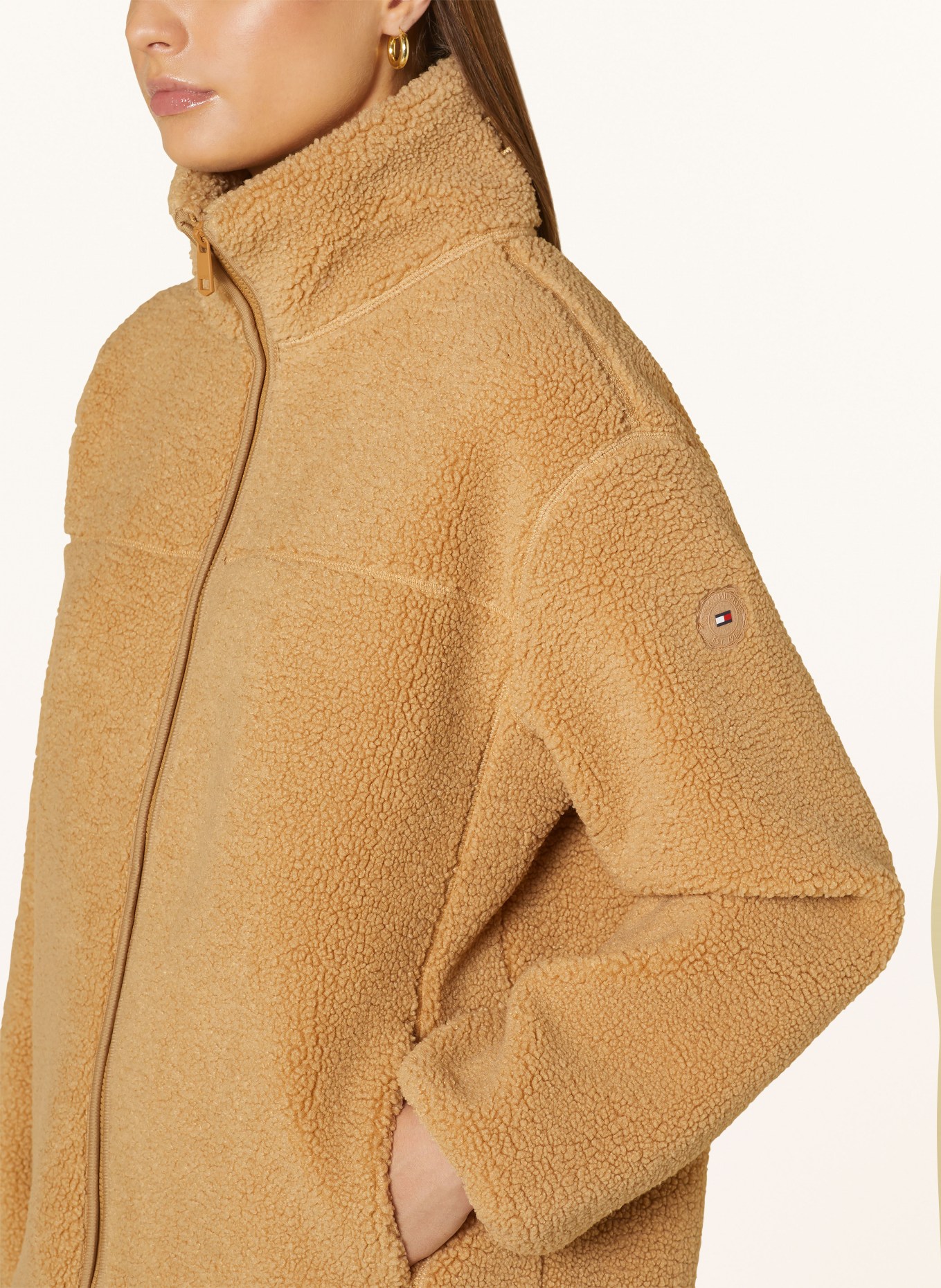 TOMMY HILFIGER Teddyfell-Jacke: BEIGE