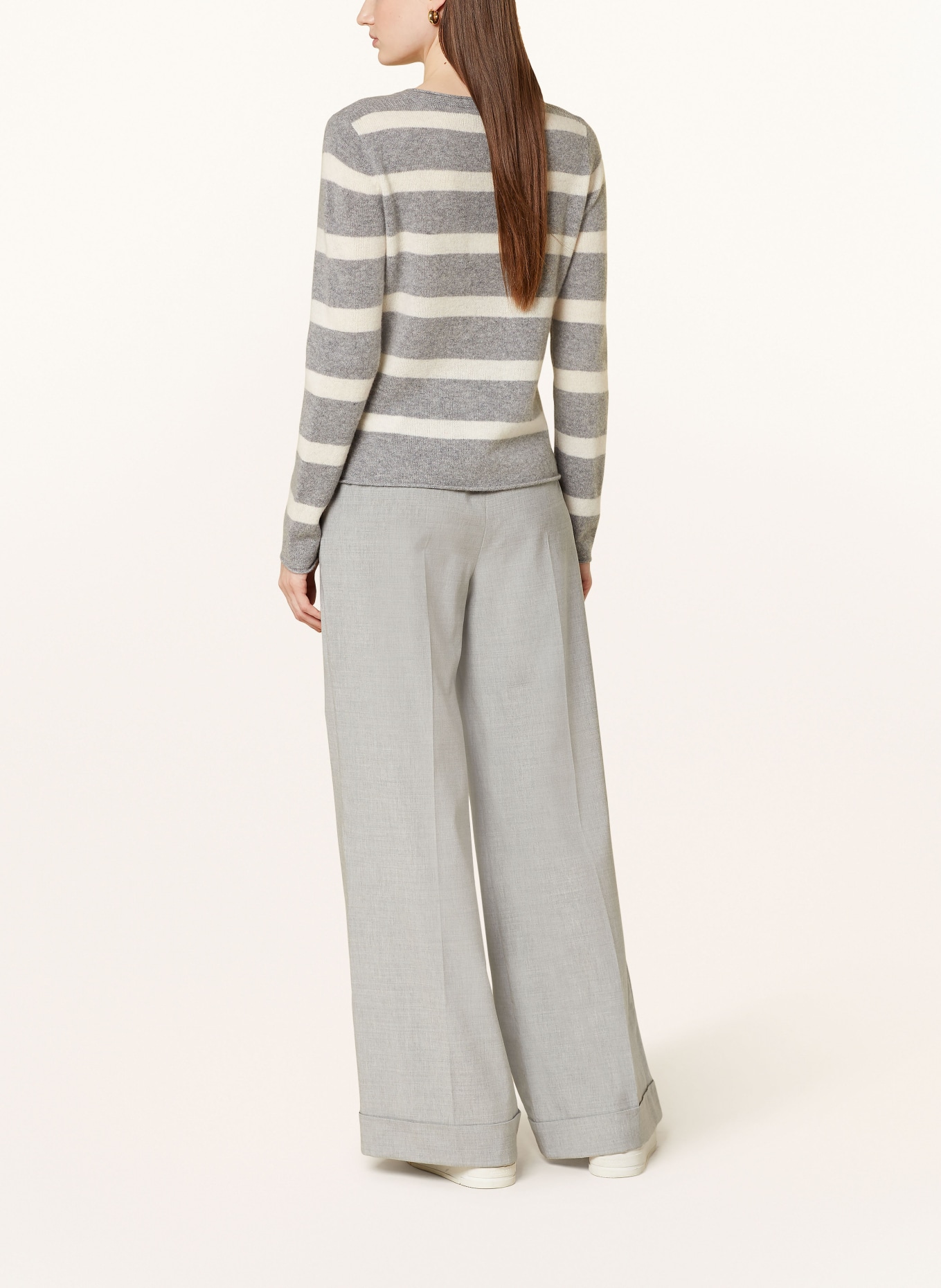 TOMMY HILFIGER Pullover: GRAU / WEISS