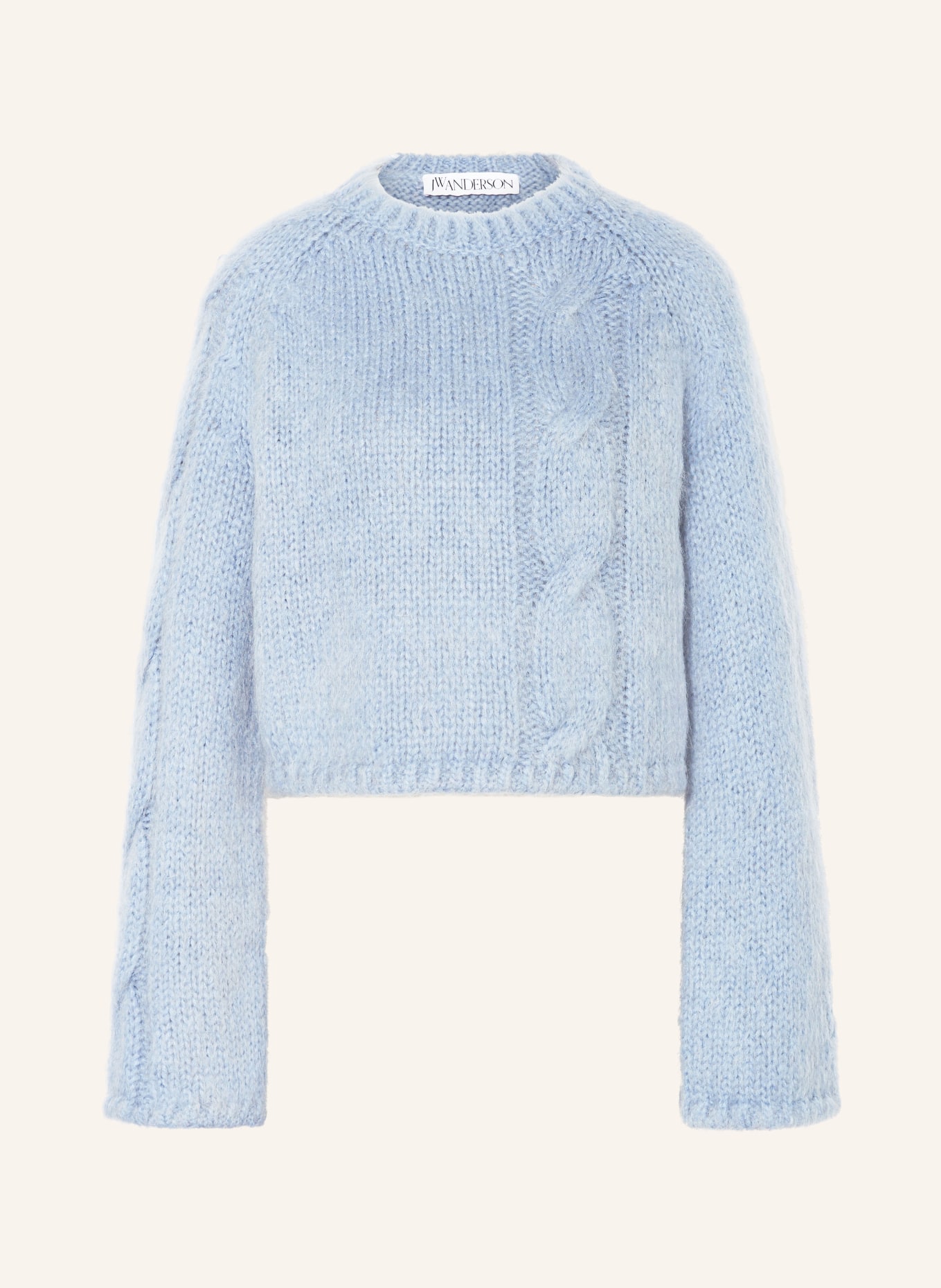 Light blue cropped sweater hotsell