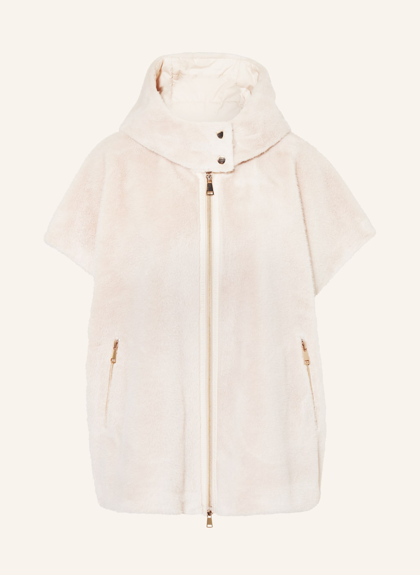 Faux fur vest cream cheap
