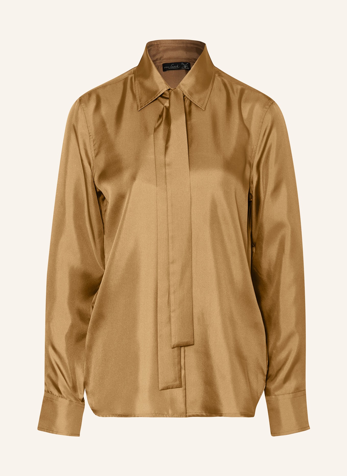 van Laack Shirt blouse CELLAI in silk, Color: BEIGE (Image 1)