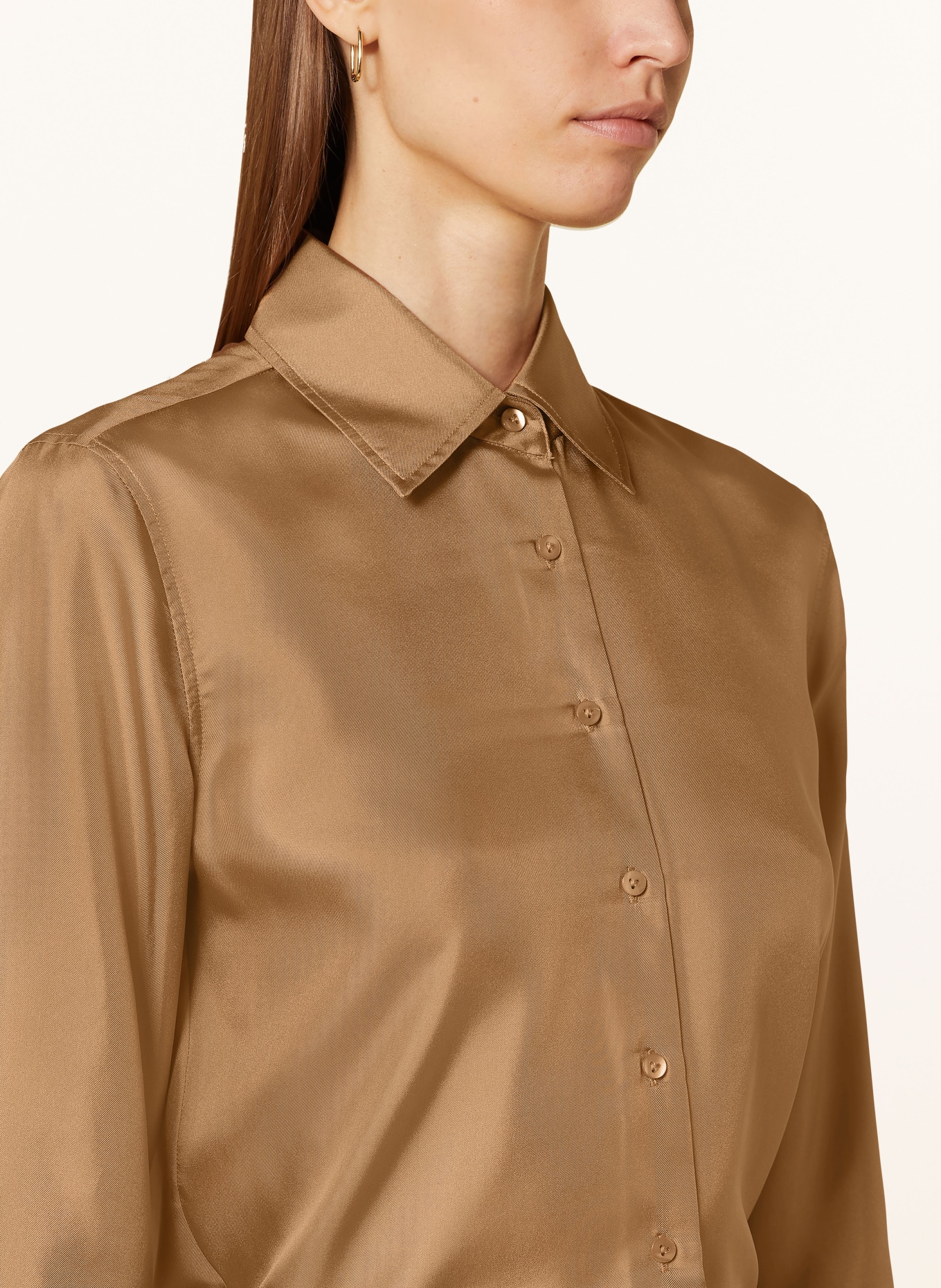 van Laack Shirt blouse CELLAI in silk, Color: BEIGE (Image 4)