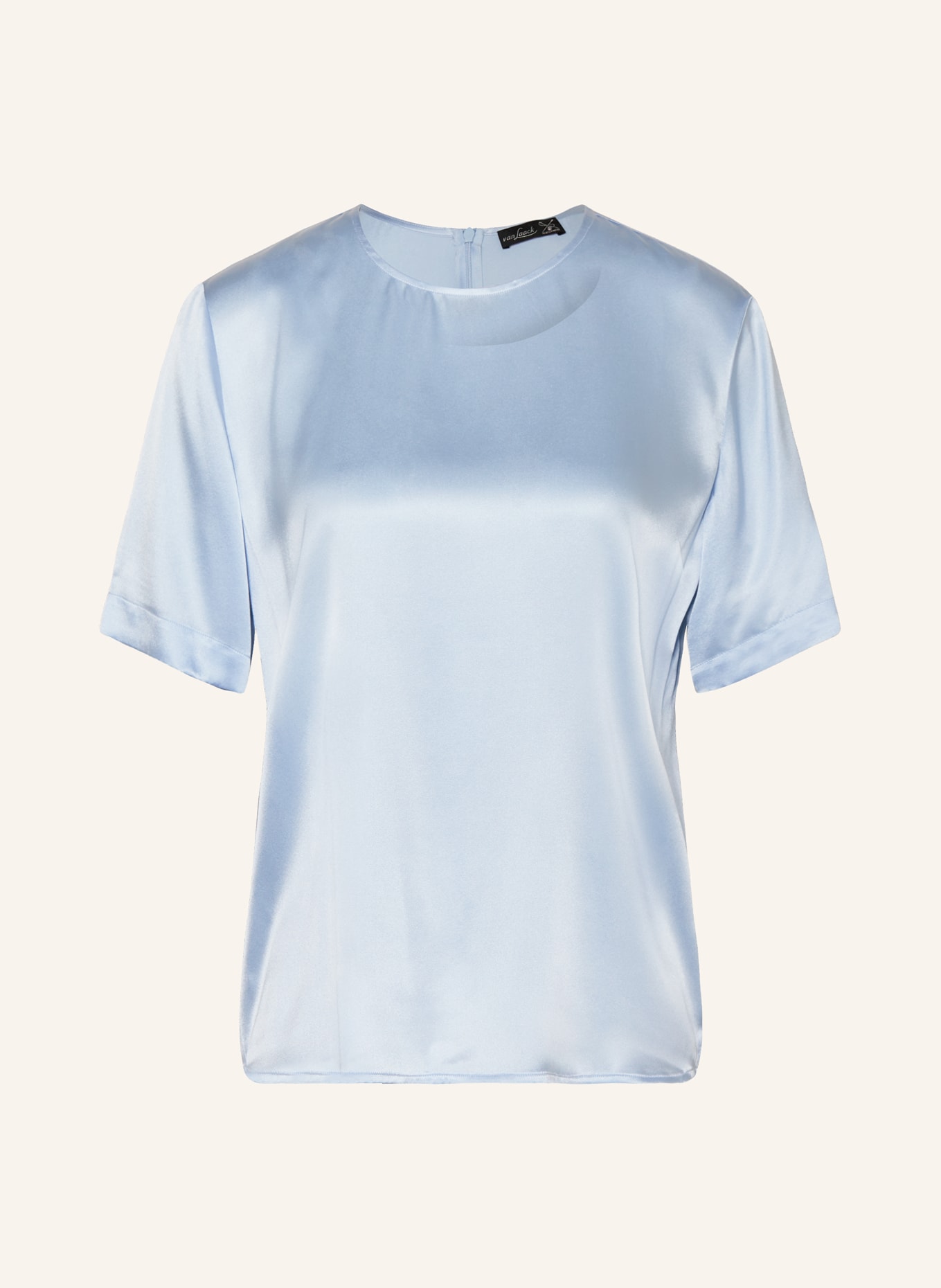 van Laack Shirt blouse TANIMA in silk, Color: LIGHT BLUE (Image 1)