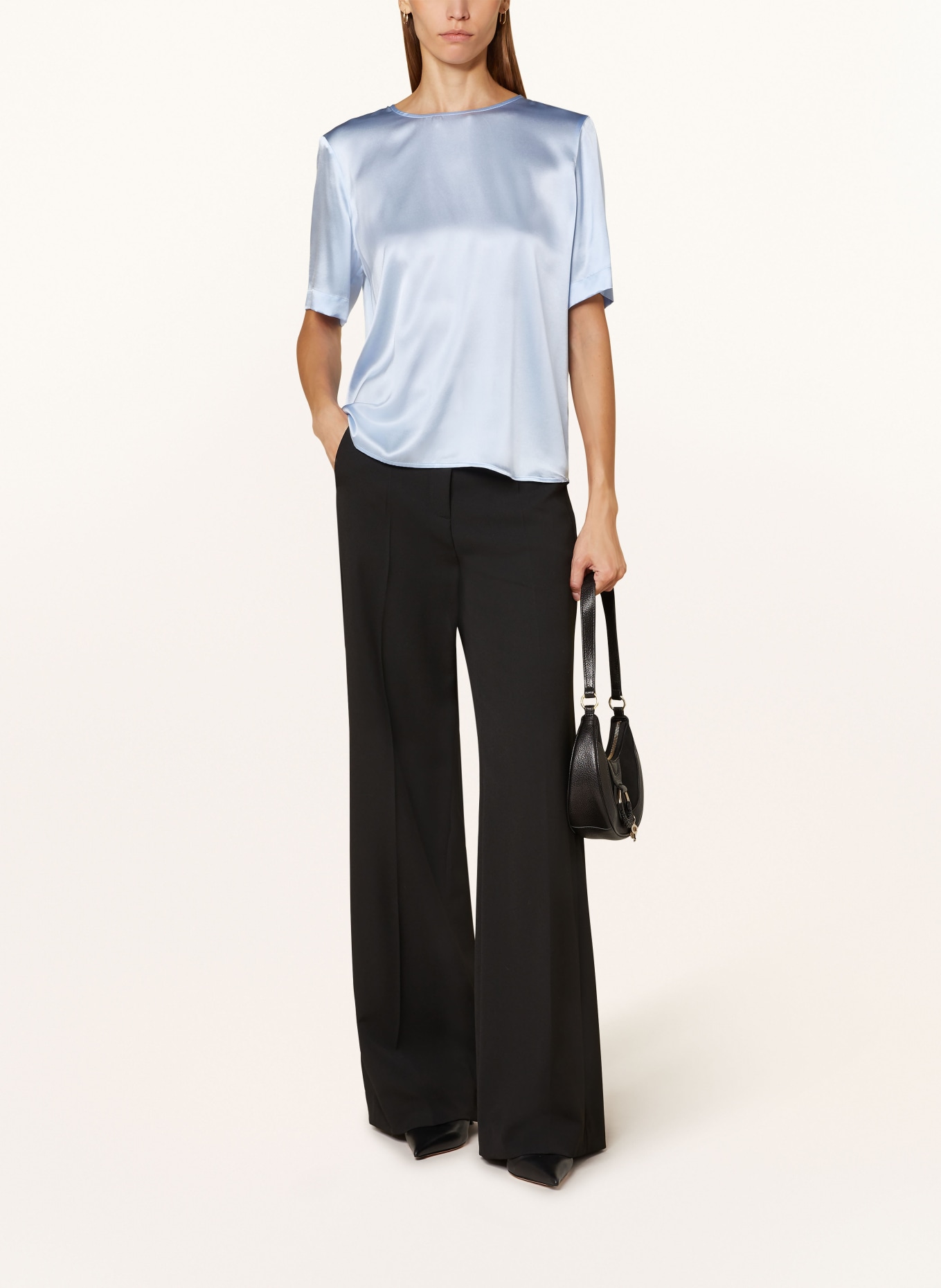 van Laack Shirt blouse TANIMA in silk, Color: LIGHT BLUE (Image 2)