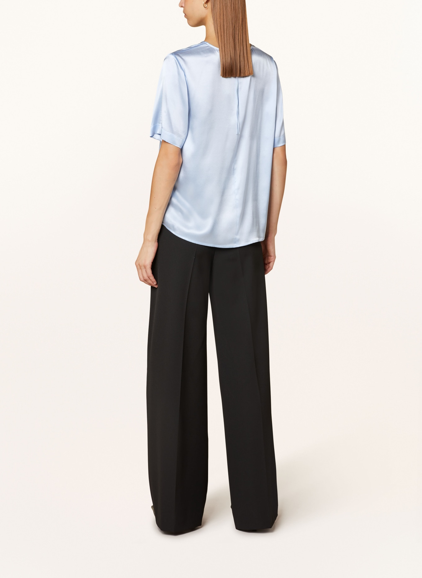 van Laack Shirt blouse TANIMA in silk, Color: LIGHT BLUE (Image 3)