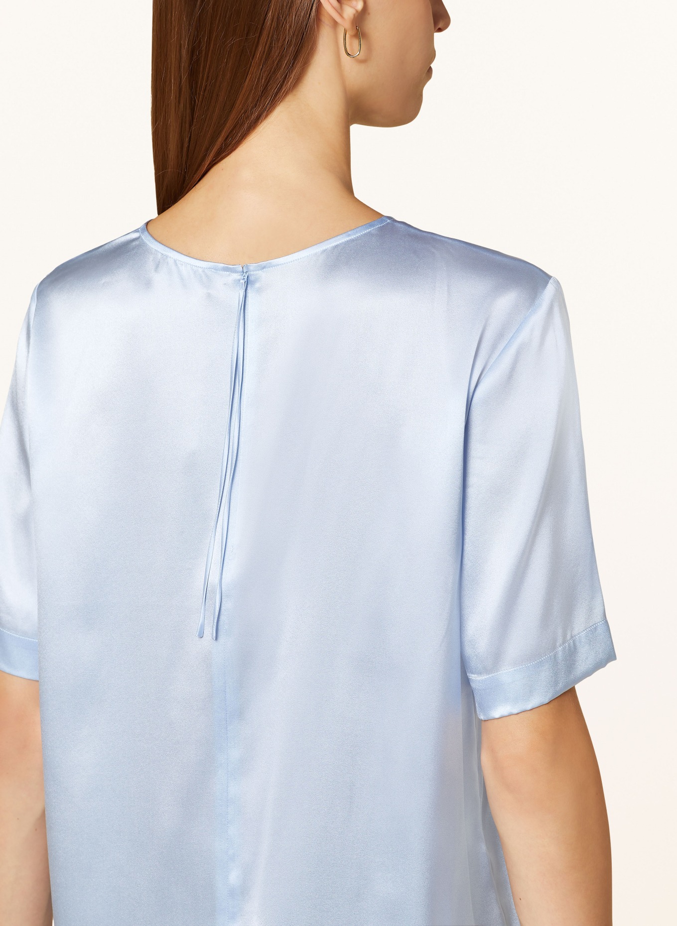 van Laack Shirt blouse TANIMA in silk, Color: LIGHT BLUE (Image 4)