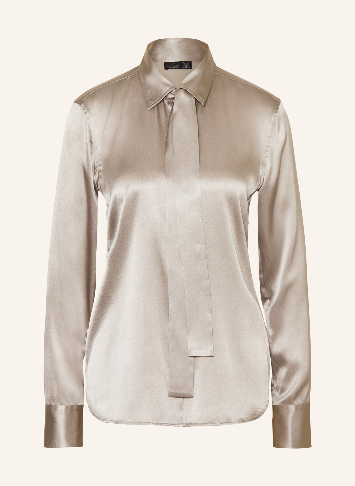 van Laack Shirt blouse CELLAI in silk, Color: TAUPE (Image 1)