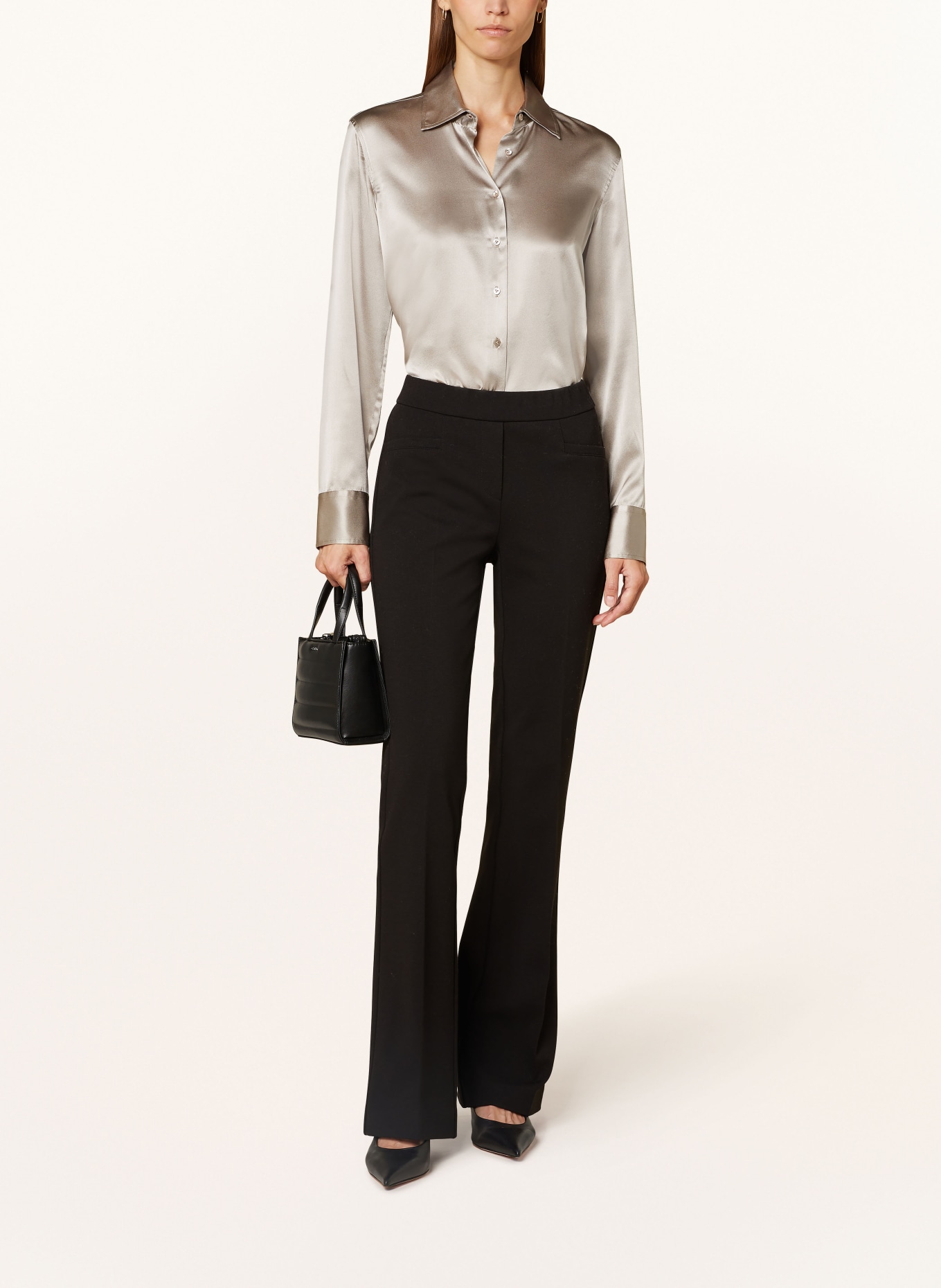 van Laack Shirt blouse CELLAI in silk, Color: TAUPE (Image 2)