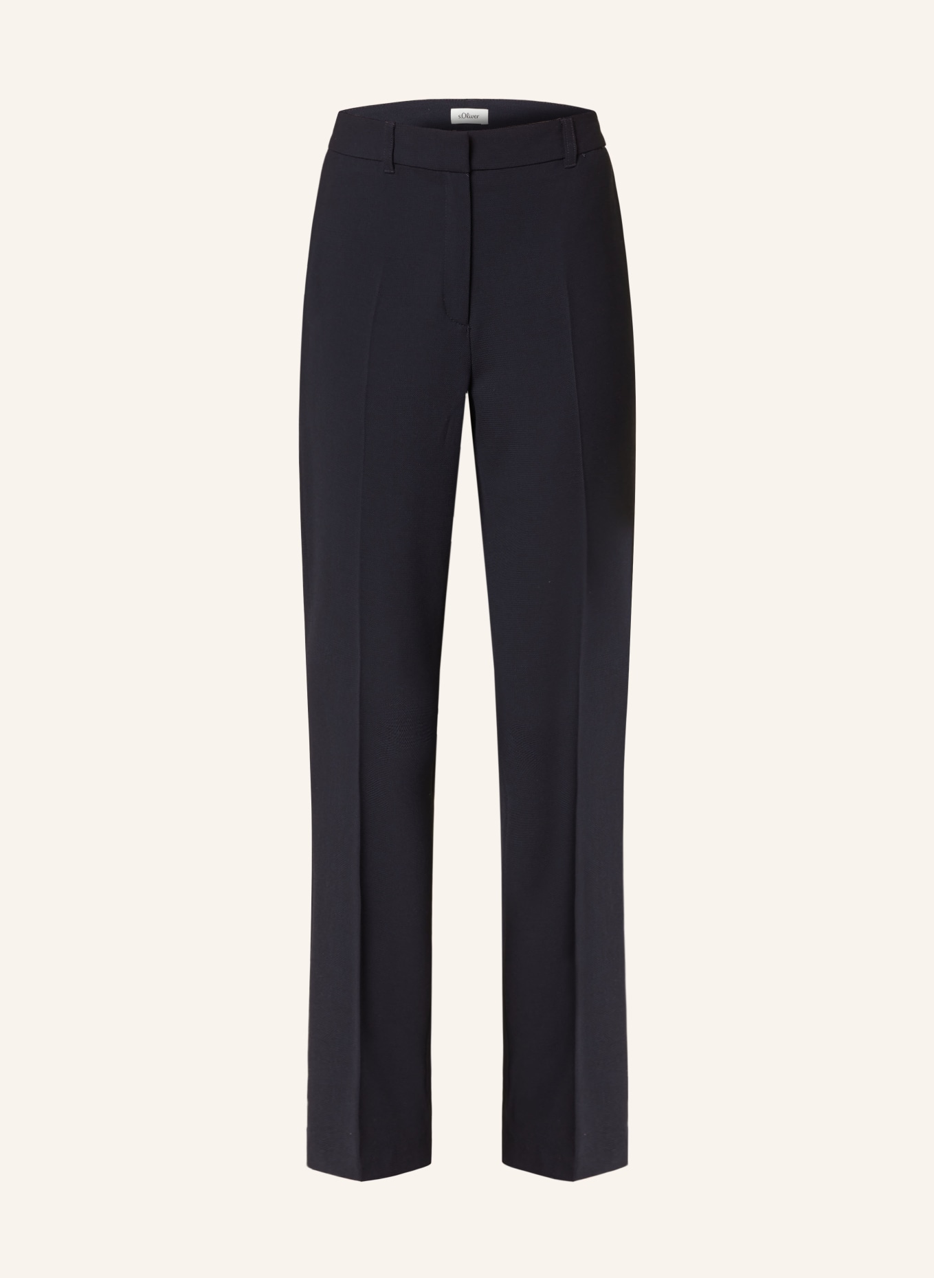 s.Oliver BLACK LABEL Wide leg trousers, Color: DARK BLUE (Image 1)