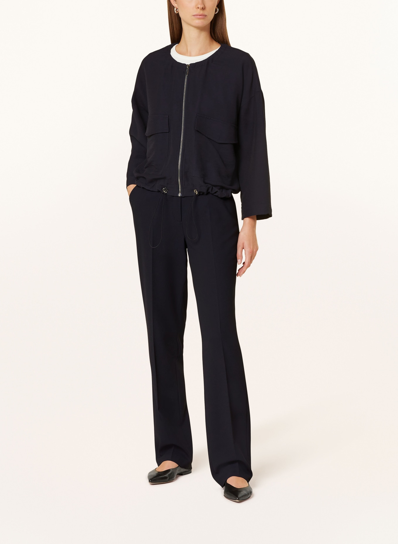 s.Oliver BLACK LABEL Wide leg trousers, Color: DARK BLUE (Image 6)