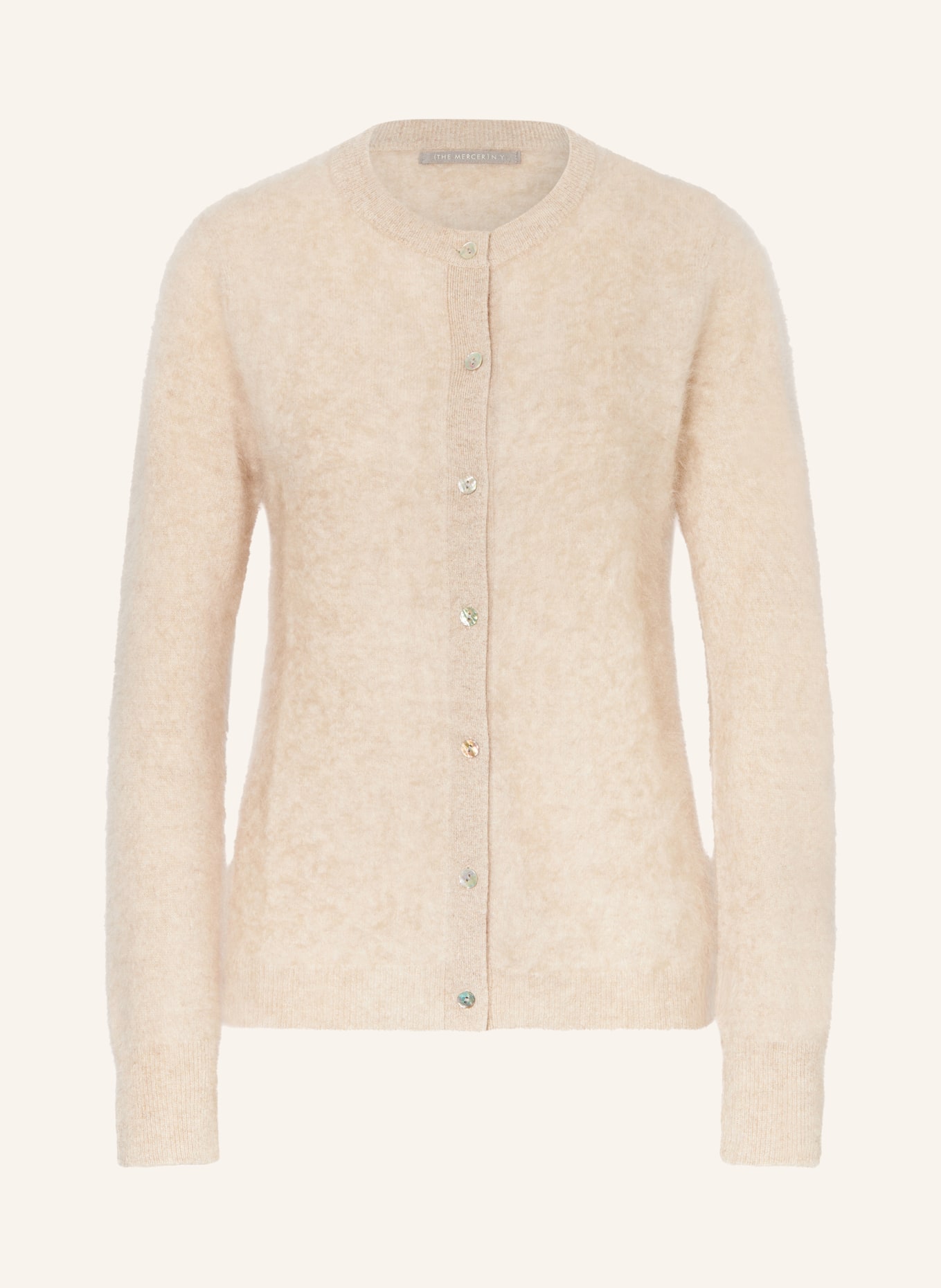 (THE MERCER) N.Y. Cashmere cardigan, Color: LIGHT BROWN (Image 1)