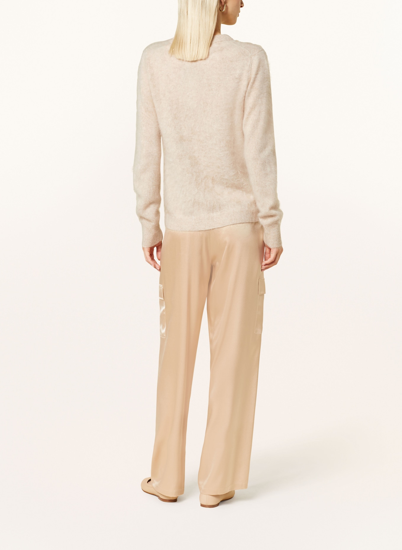 (THE MERCER) N.Y. Cashmere cardigan, Color: LIGHT BROWN (Image 3)