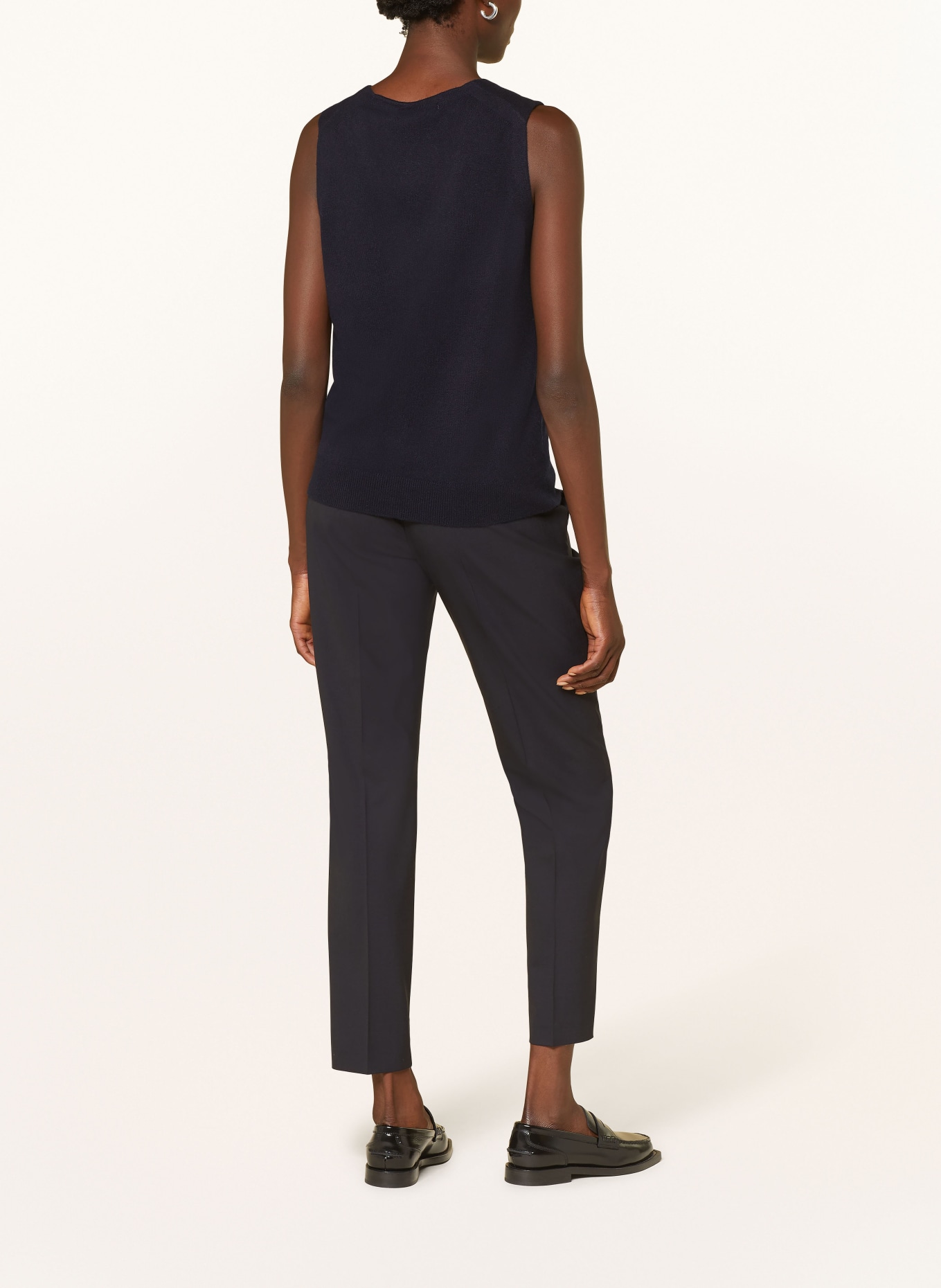 (THE MERCER) N.Y. Knit vest in cashmere, Color: DARK BLUE (Image 3)