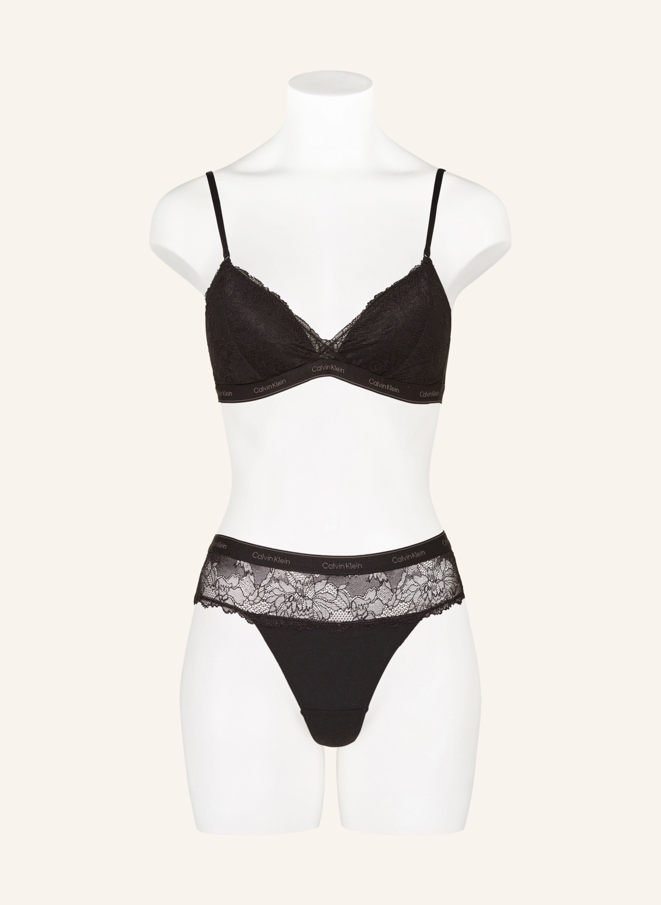 Calvin Klein Triangle bra MODERN LACE, Color: BLACK (Image 2)