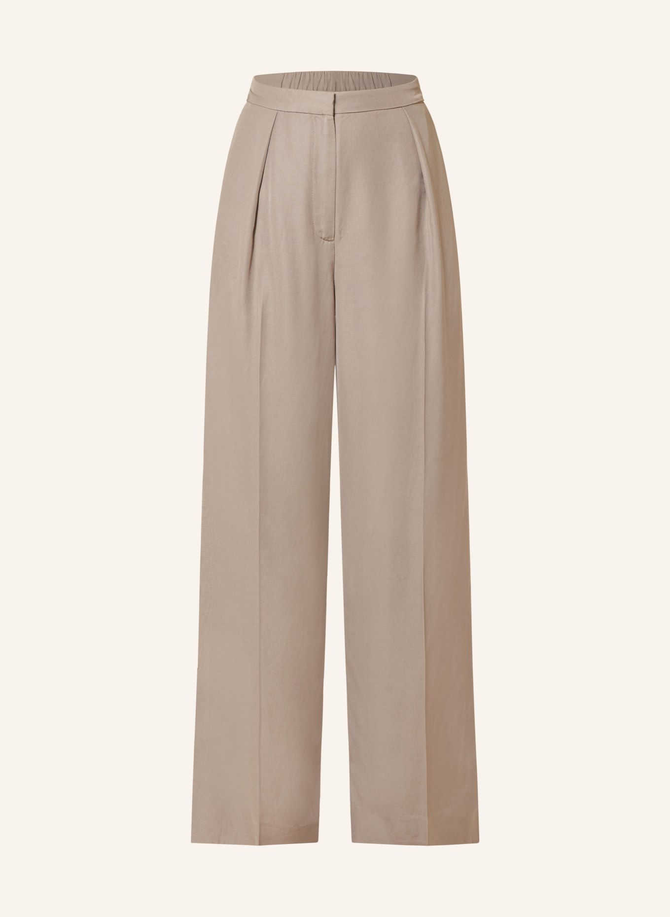 Calvin Klein Wide leg trousers with linen, Color: TAUPE (Image 1)