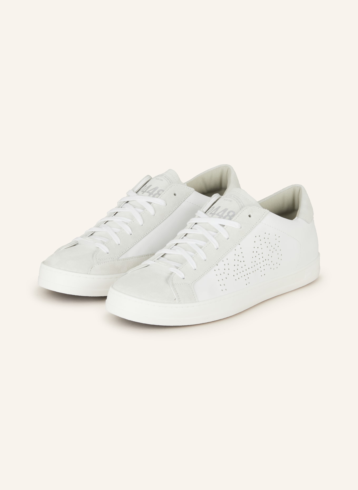 P448 Sneakers JOHN, Color: CREAM/ WHITE (Image 1)