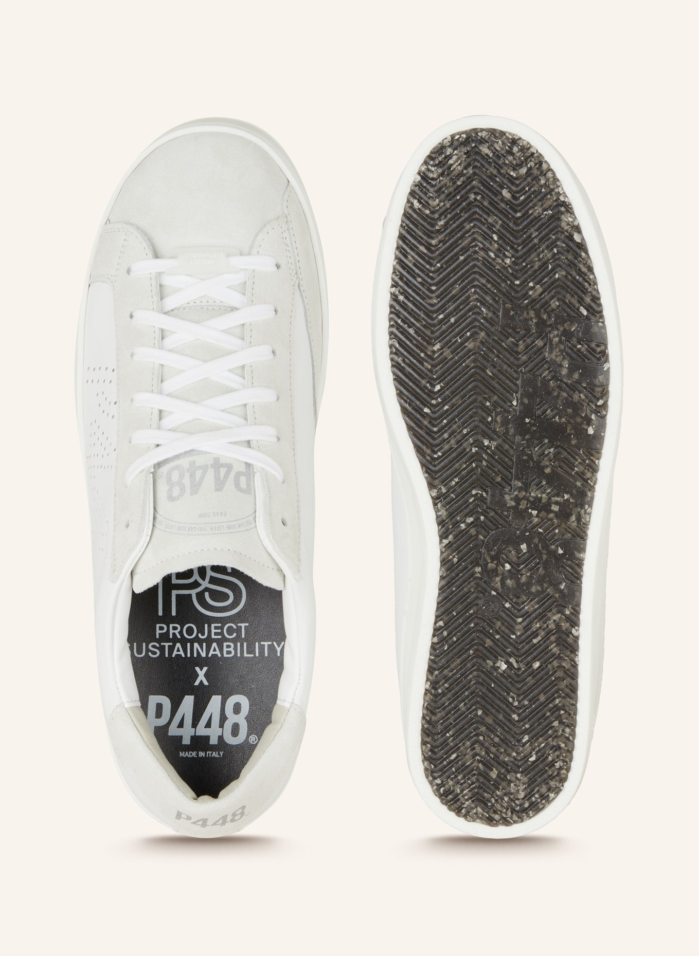 P448 Sneaker JOHN, Farbe: CREME/ WEISS (Bild 5)