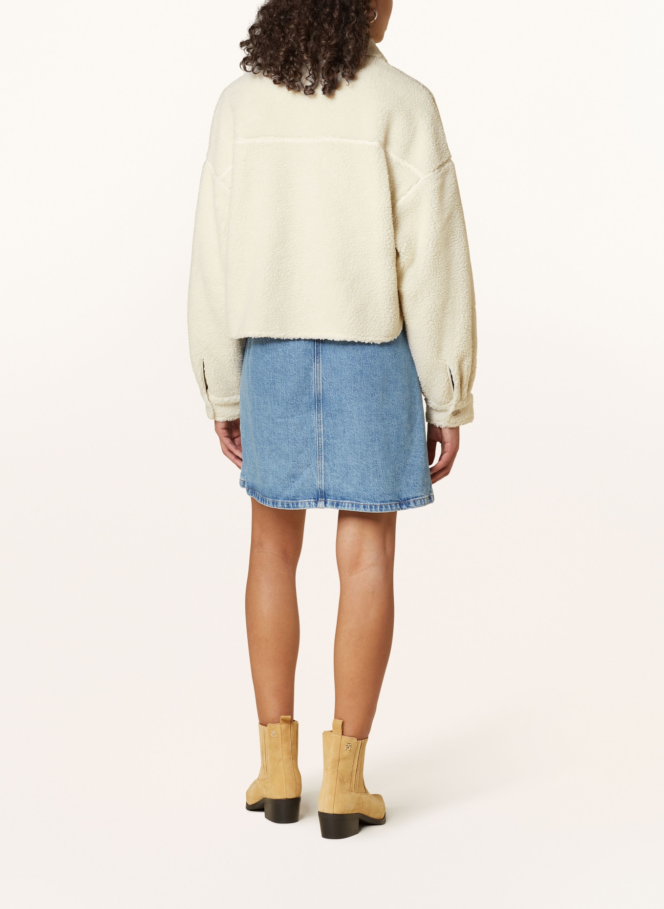 TOMMY JEANS Teddyfell-Jacke: ECRU