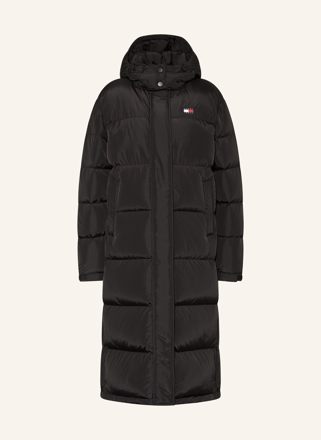 TOMMY JEANS Down jacket with removable hood: BLACK