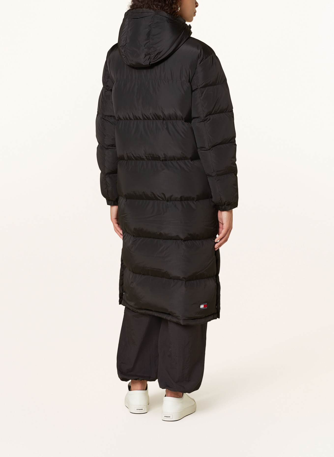 TOMMY JEANS Down jacket with removable hood: BLACK